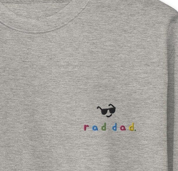 rad dad - embroidered super soft premium fleece sweatshirt