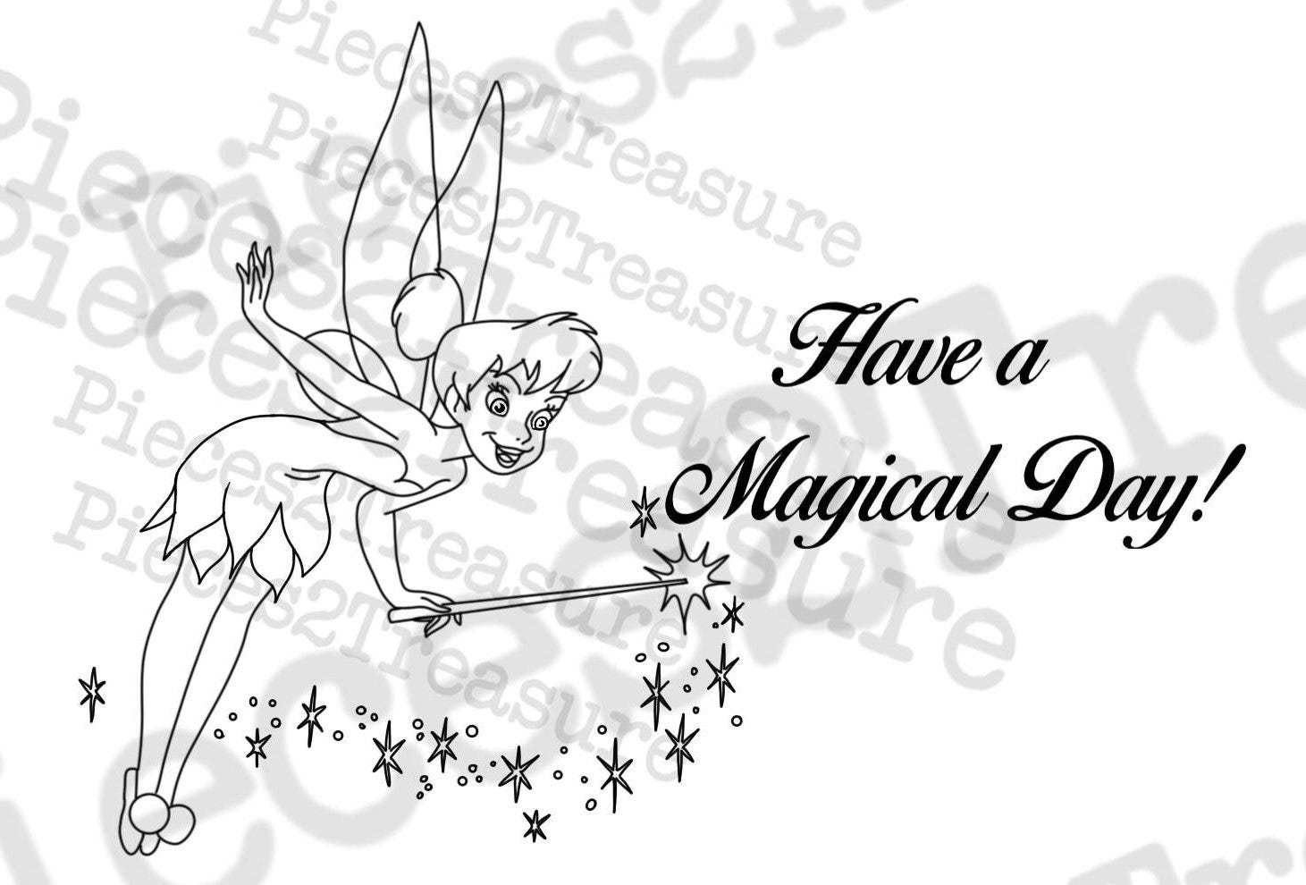 Tinkerbell, Have a Magical Day, SVG, Script lettering, Cricut SVG, Silhouette SVG, Vinyl Cut digital file