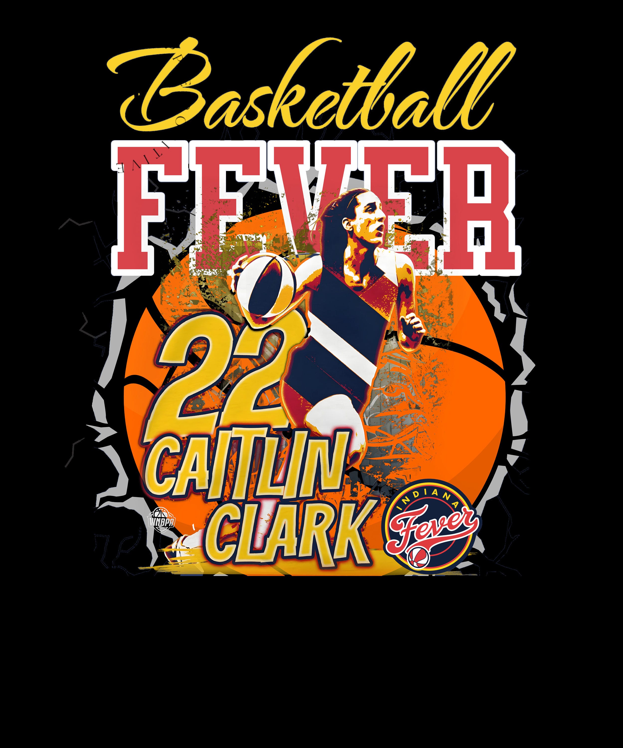 Caitlin Clark png Basketball Fever Tshirt png Sublimation Design Digital Download PNG Instant DIGITAL only Transparent Background png