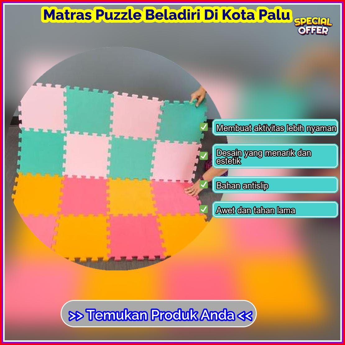 Matras Puzzle Beladiri Di Kota Palu