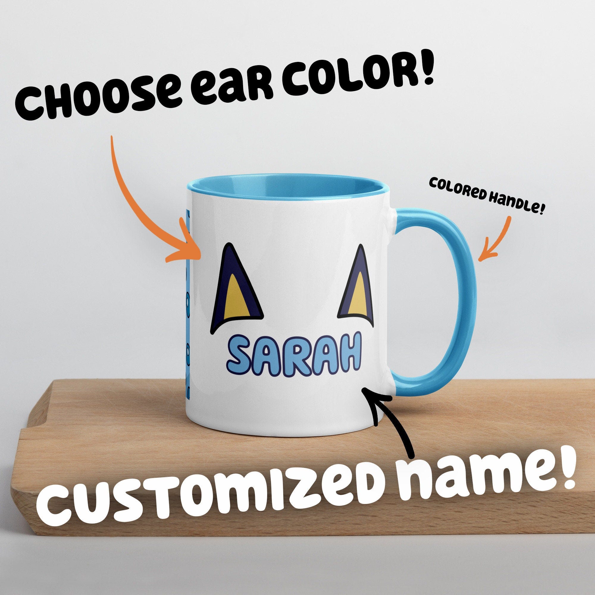 Custom Bluey mug, customized name mug, matching family mug, Bluey gifts for adult, Bluey gifts for children, gifts for mom, gifts for dad