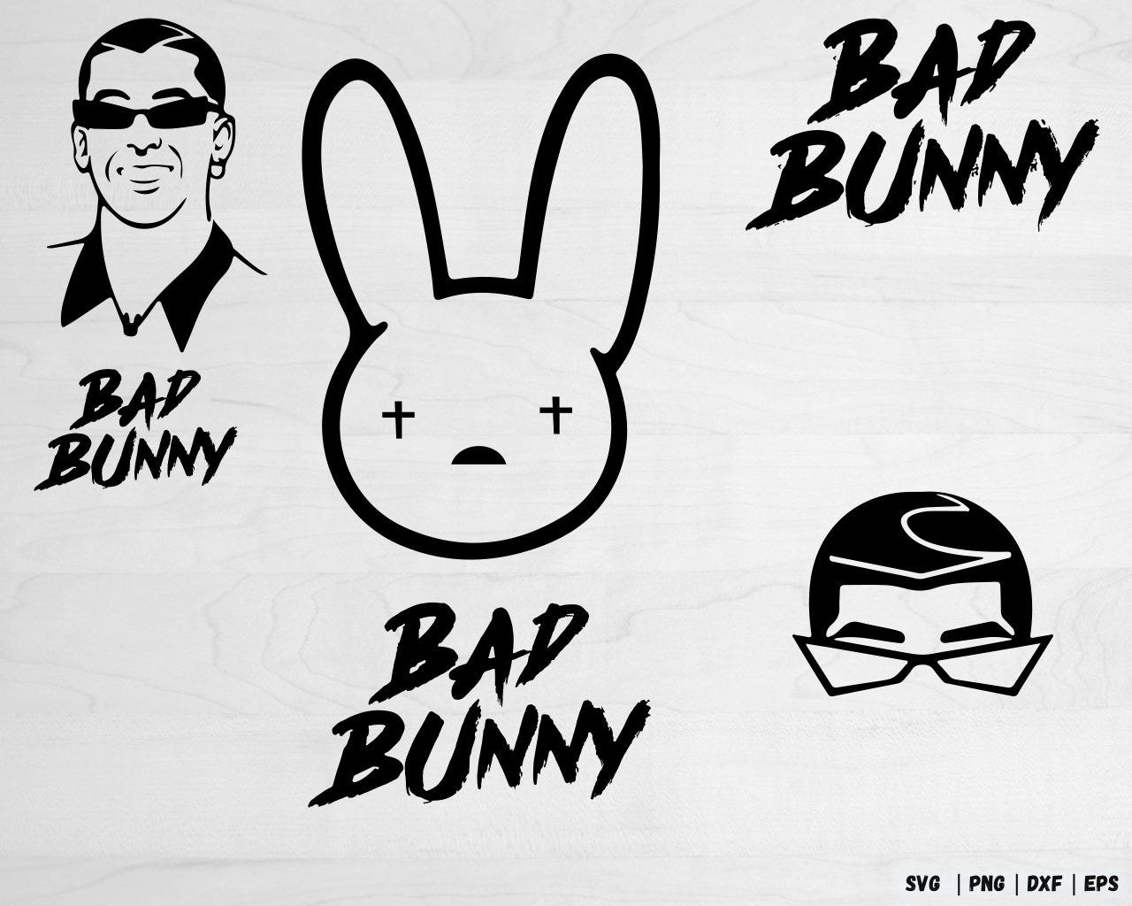 Bad Bunny Svg Cut File | Bad Bunny Logo SVG | Layered Bad Bunny | Conejo Malo SVG |Bad Bunny Yo Perreo Sola Svg | shirt design, vector files