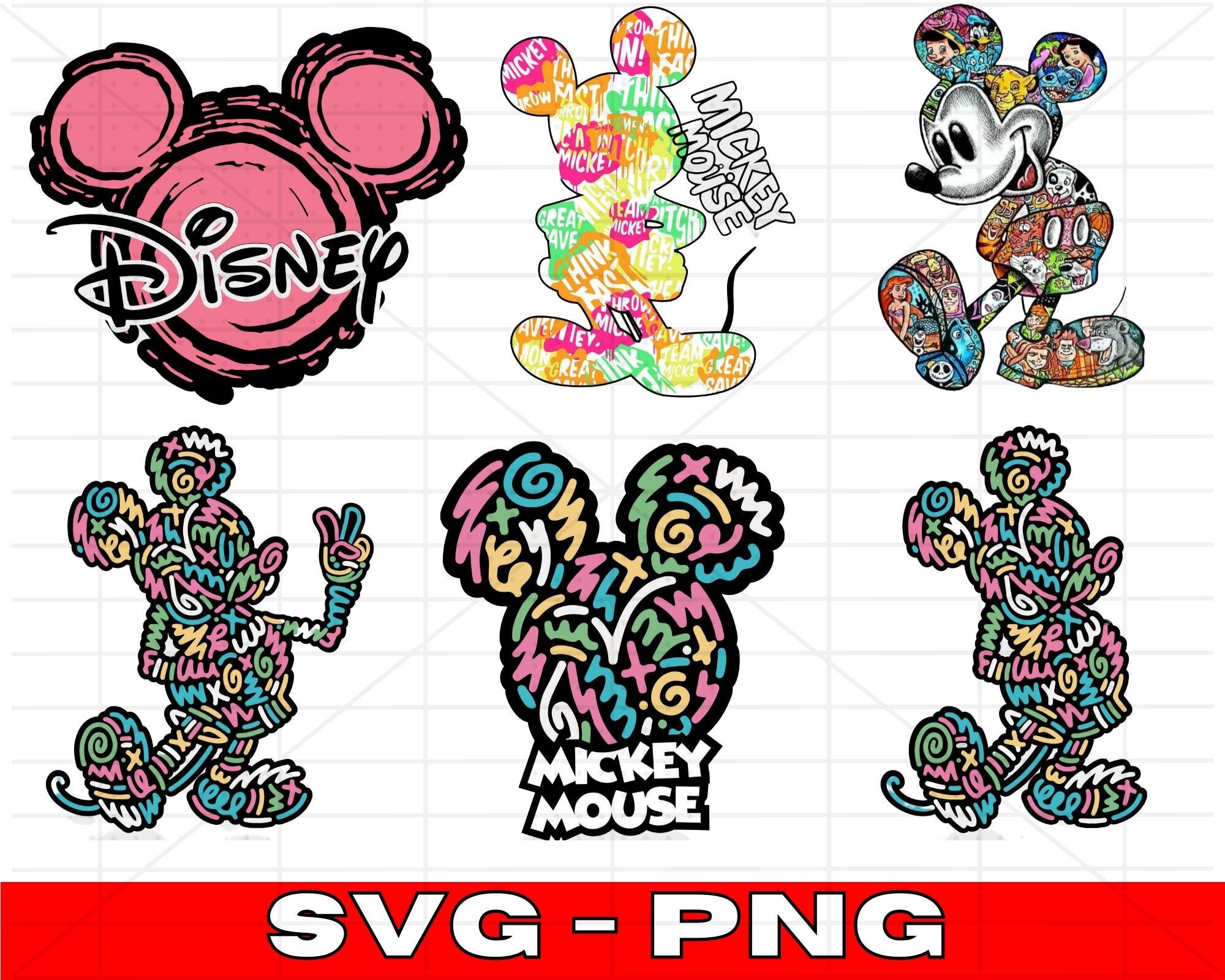 Mickey Mouse Face Outline SVG PNG Bundle,Mickey Mouse Head SVG,Typographic Mickey Mouse Svg,Mickey Silhouette Svg,Magic Kingdom Svg