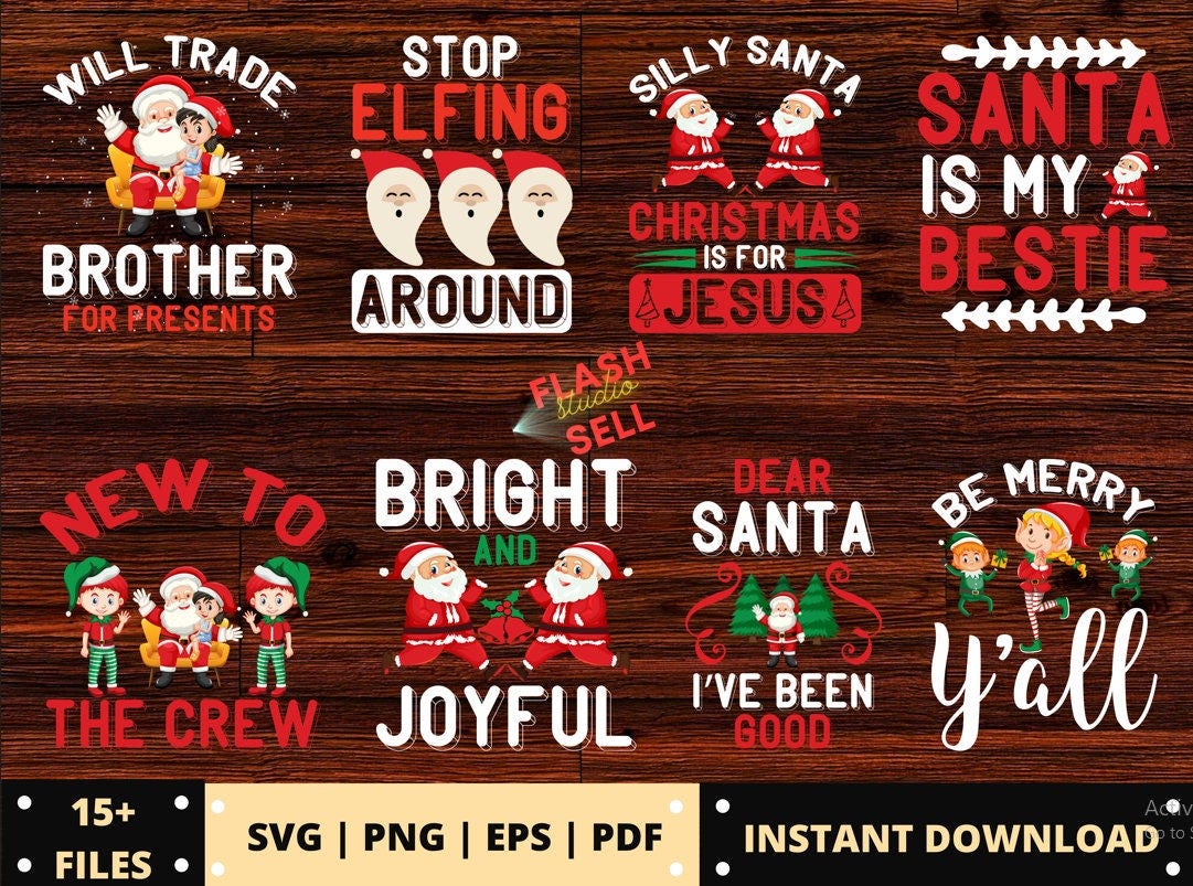 BUY 2 GET 1 FREE, 15+ Merry Christmas svg bundle- Christmas vacation svg- cute Xmas svg- winter holiday svg- svg files silhouette circuit