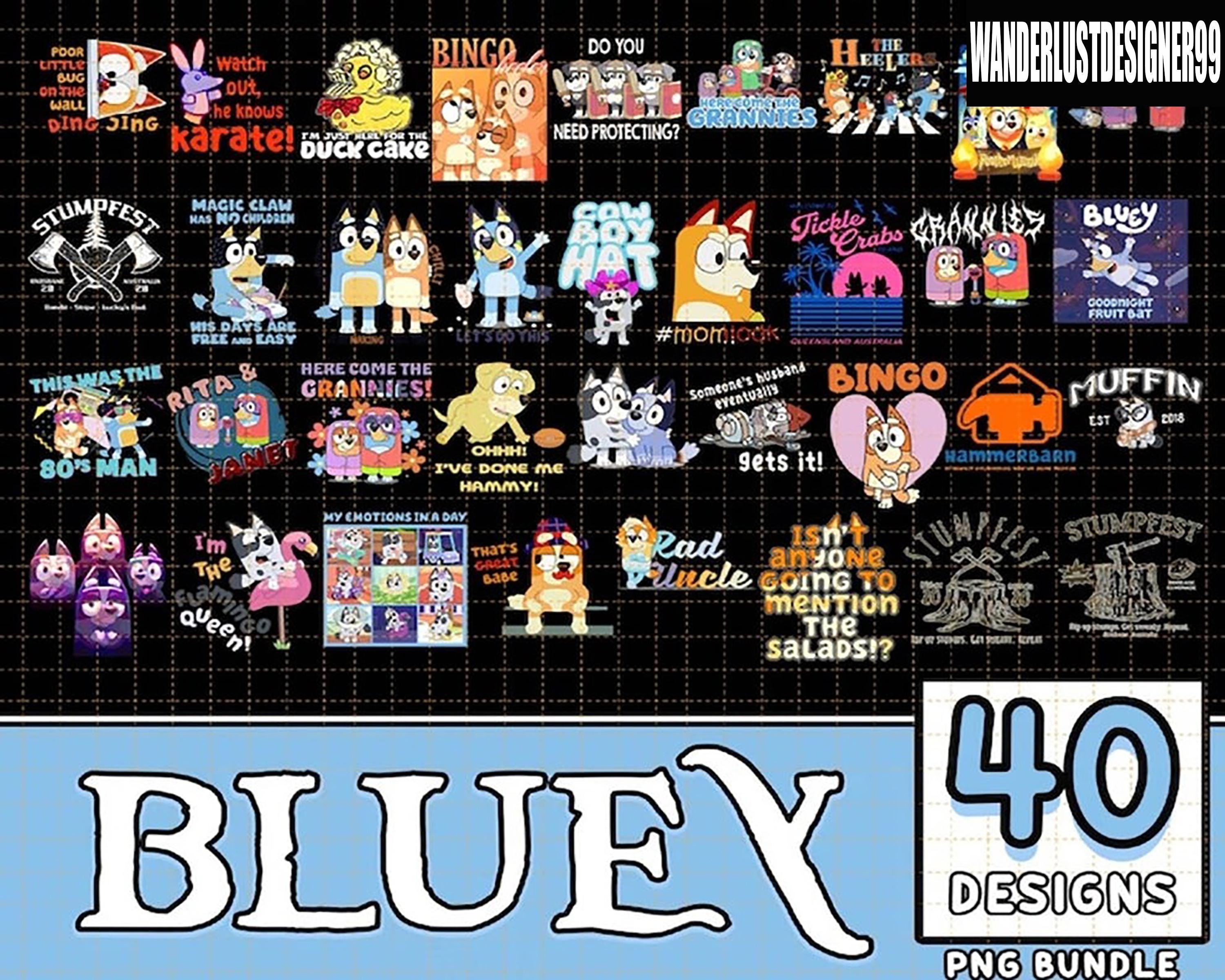 40+ Bluey PNG, Blue Dog Png Bundle, Blue Dog Birthday Bundle Blue Dog Family Png Files Digital Download, Png For Shirts, Birthday Png