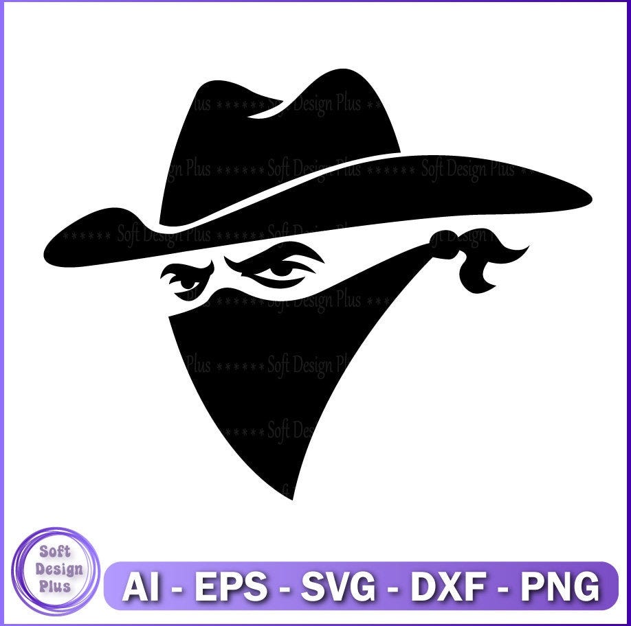 Bandit Wearing Mask svg, Bandit SVG,  Friend svg, Retrol, Cowboy, SVG, ai, pdf, eps, svg, dxf, png, cut file, cricut