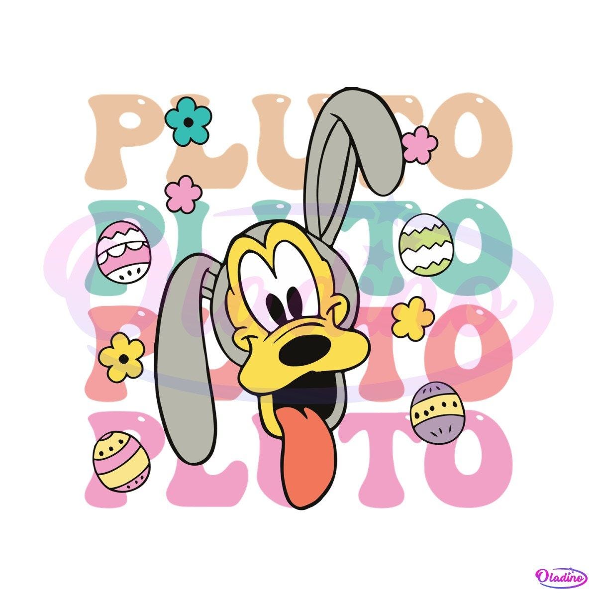 Funny Pluto Disney Easter Eggs SVG
