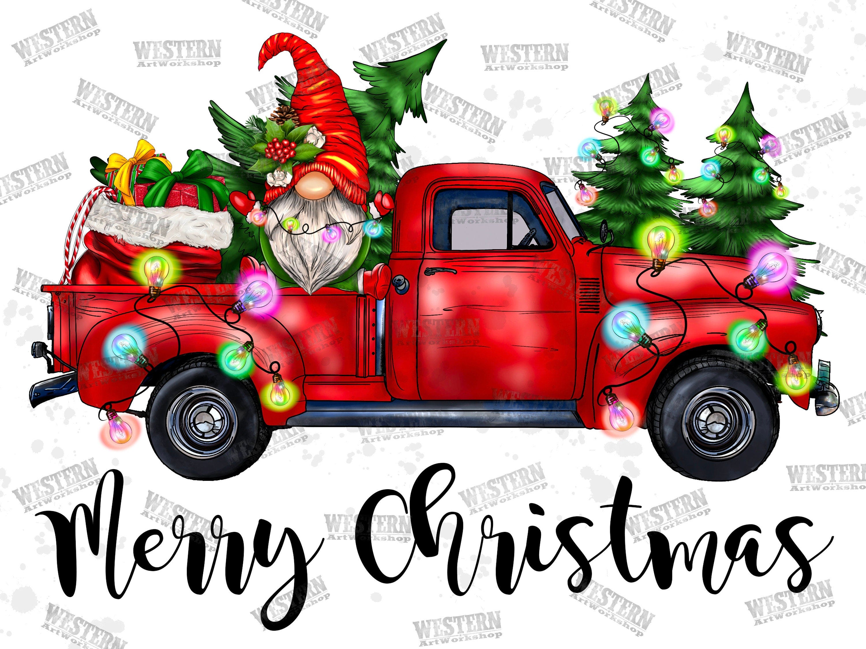 Christmas Truck Png Sublimation Design, Christmas Png, Christmas Truck Png, Christmas Gnome Png, Christmas Tree Png, Digital Download