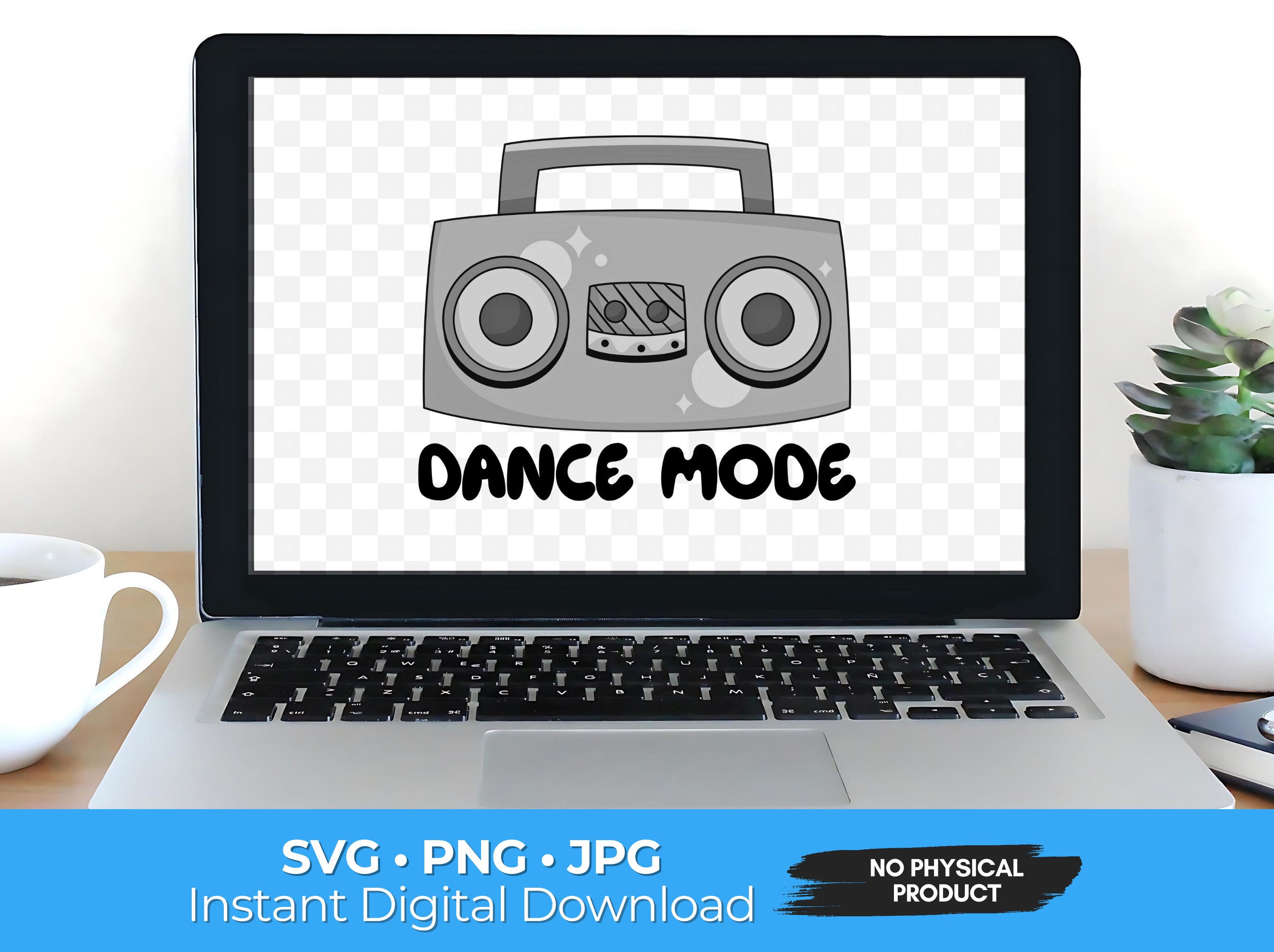 Bluey Dance Mode SVG PNG JPG Digital Downloads for T-Shirts, Bags, Tumblers & More + 10% Goes to Charity!