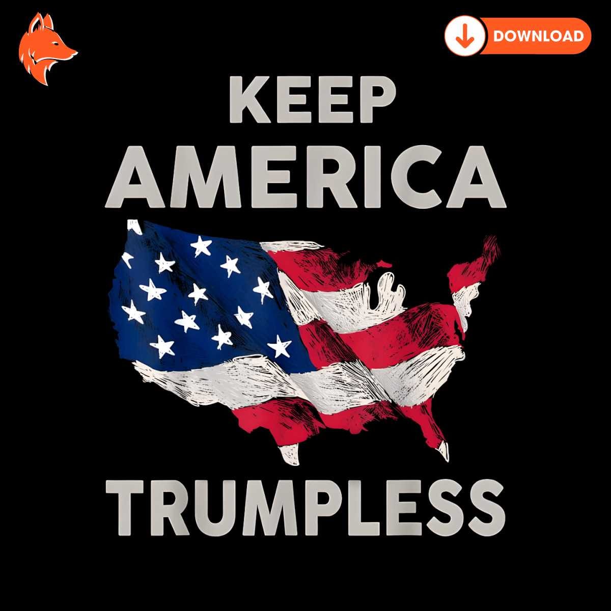 Free Keep America Trumpless Flag PNG