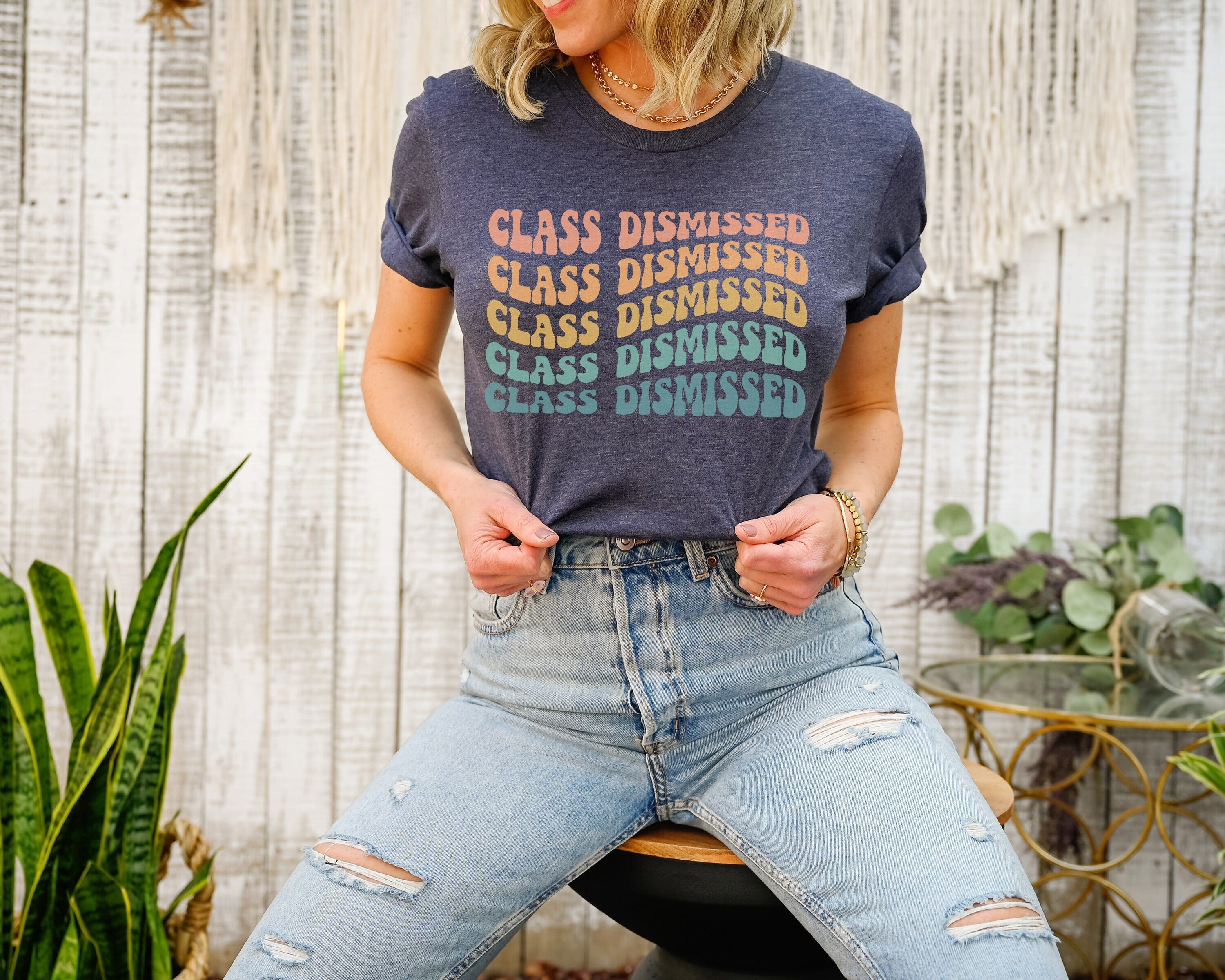 Class Dismissed End of School Year Shirt for Teachers end of year Schools out for summer forever teacher school year Friday Tee Fri-yay