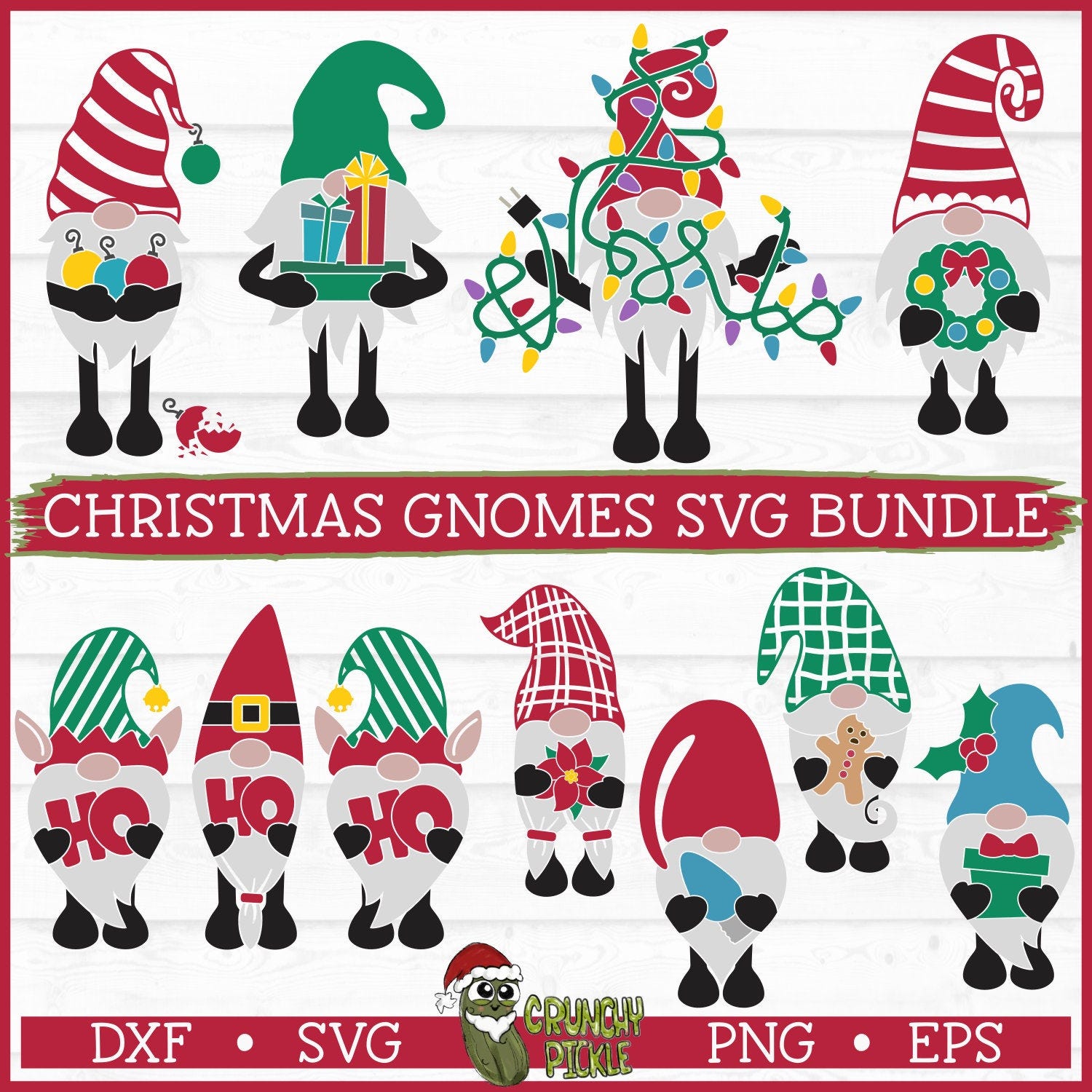 Christmas Gnome SVG Bundle, dxf, eps, png, Christmas Gnomes svg, Christmas svg Bundle, Silhouette svg, Cricut svg, Cut File, Download