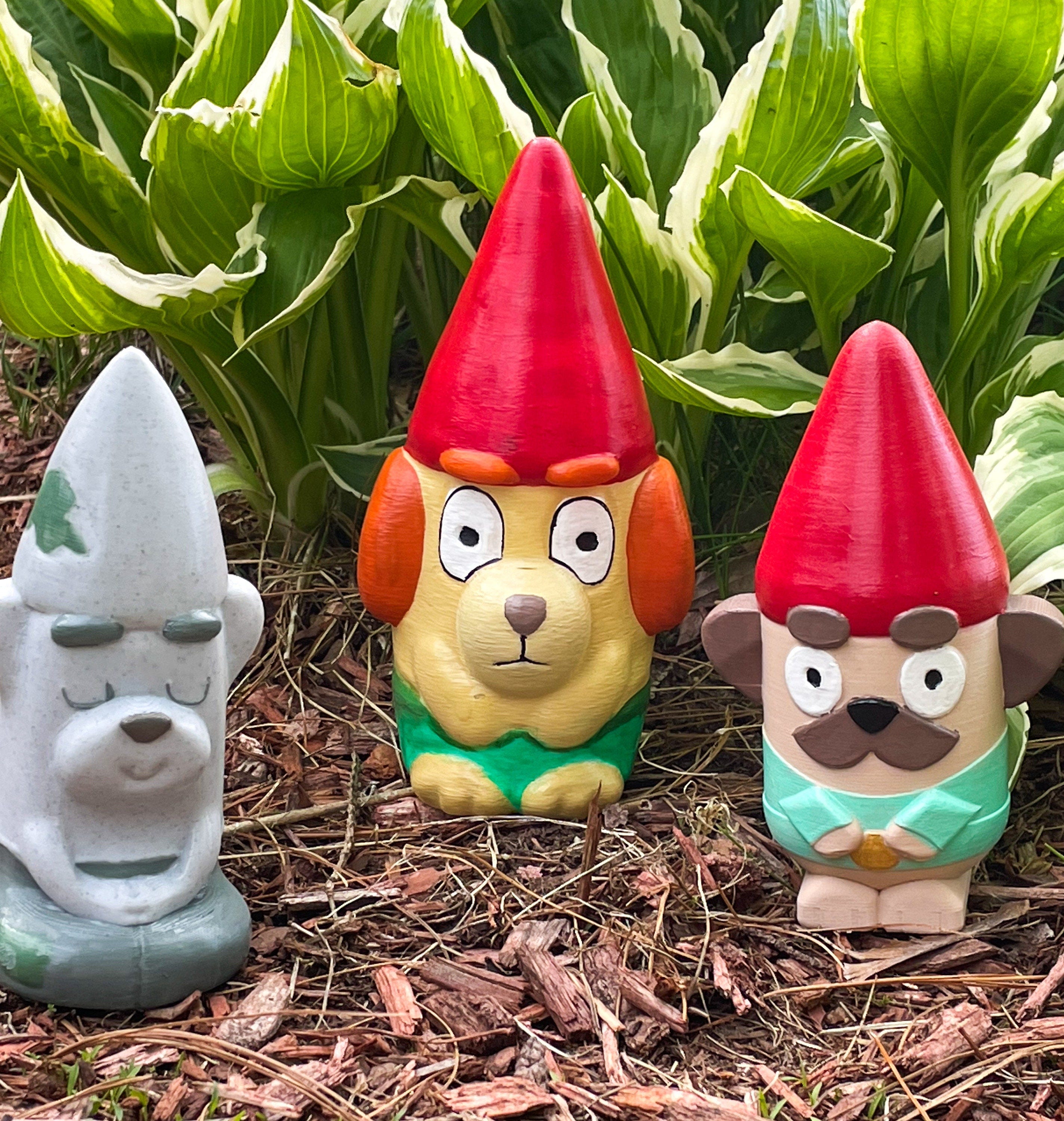 Paint your own husband Hecuba garden gnome, Blue Dog, hammerbarn, Bluey DIY, Jeremy, meditation gnome