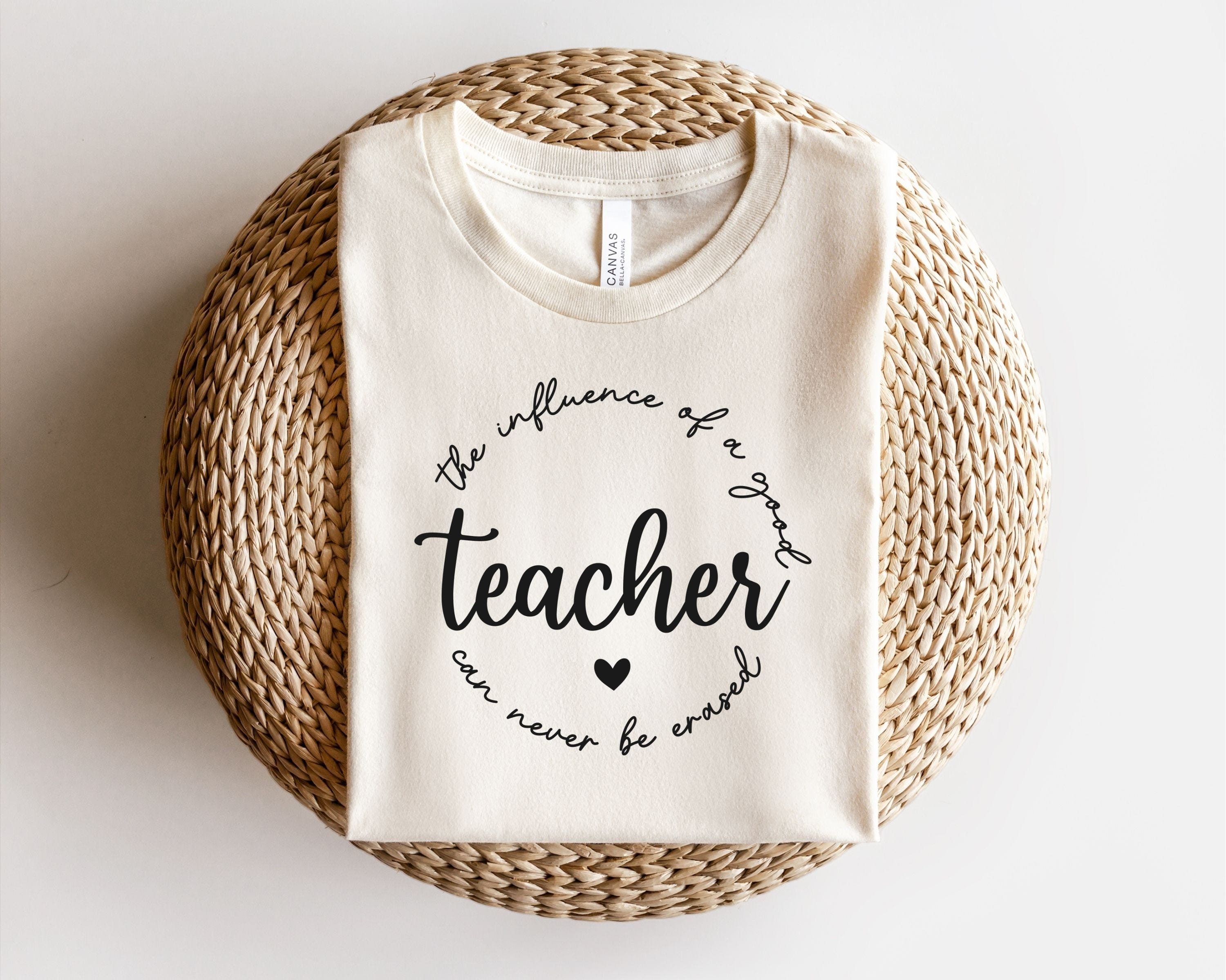 The Influence Of A Good Teacher Can Never Be Erased Svg, Teacher Svg, Teacher Shirt Svg, Back To School Svg, Funny Teacher Quotes Svg, Png