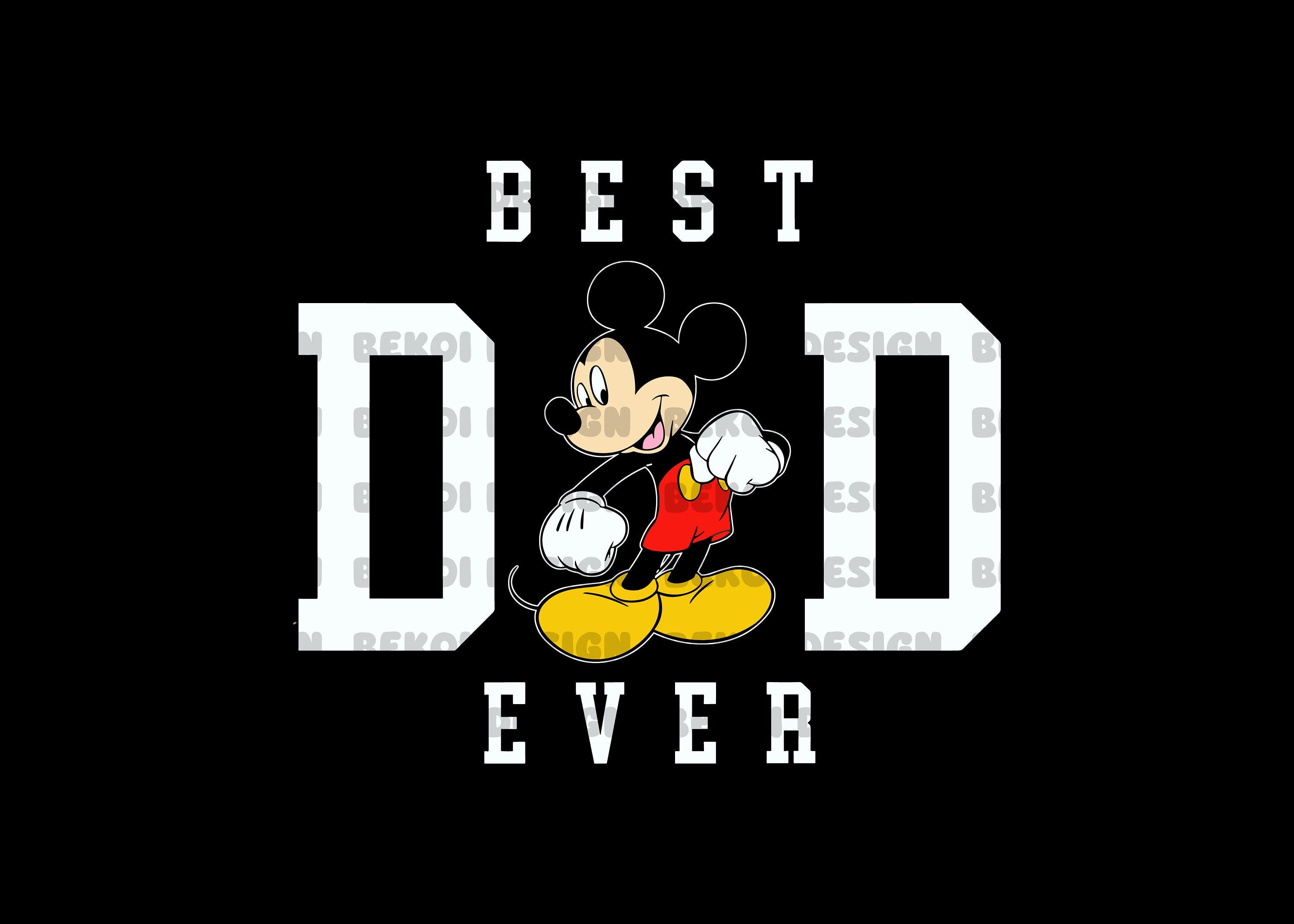 Mouse Best Dad Ever Png, Mouse Dad Png, Png Sublimation Father