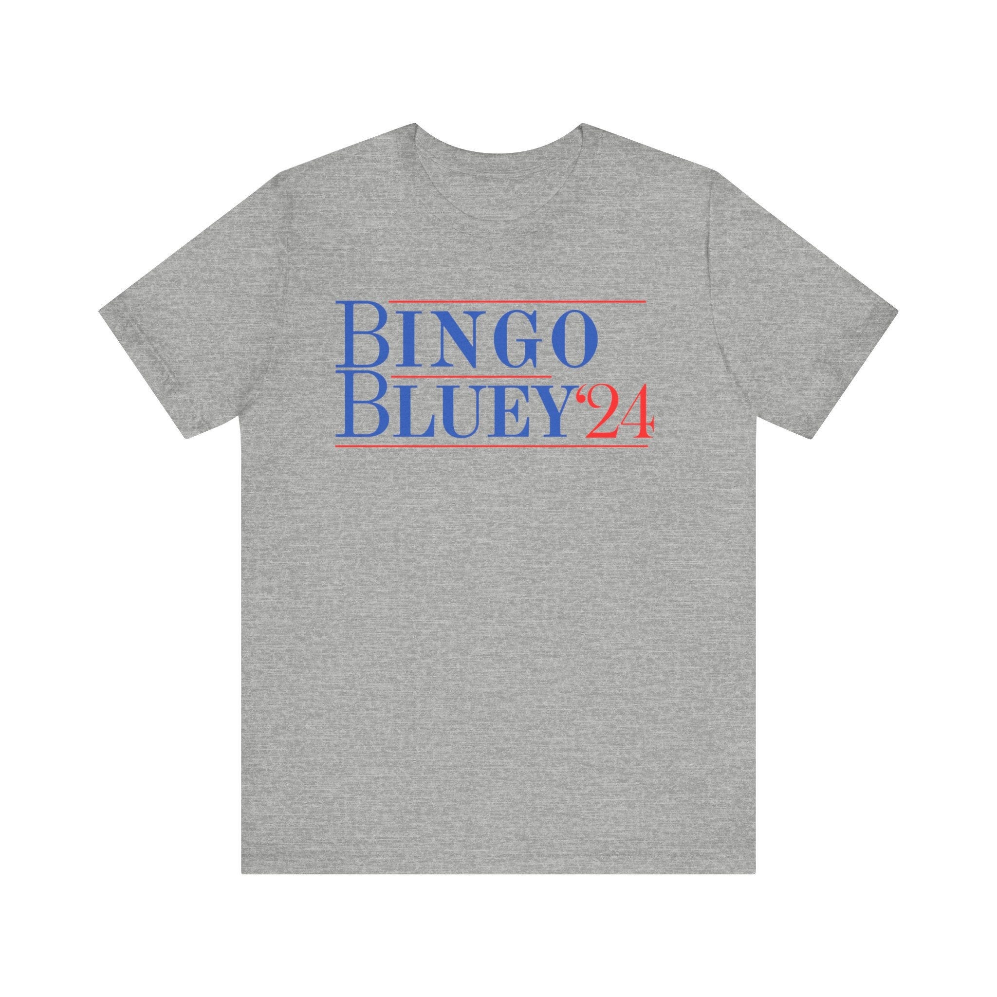 Bluey President 2024 Bluey Bingo Shirt Election 2024 T-Shirt Bluey Funny Campaign Shirt Unisex Jersey Short Sleeve