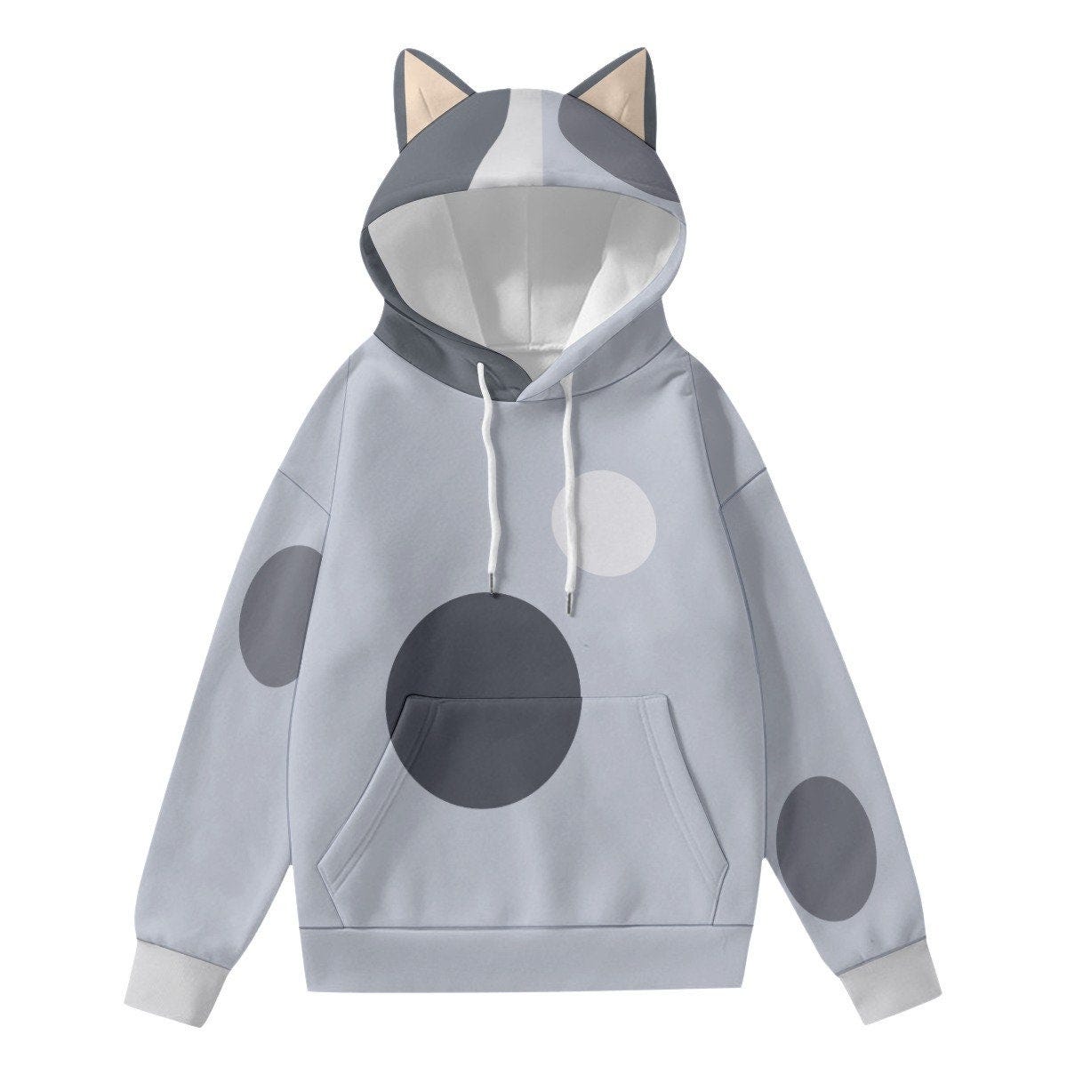 Gray Cousin Hoodie - Dog Ear Hoodie - Princess - Disney Bounding - Adult Hoodie with Decorative Ears