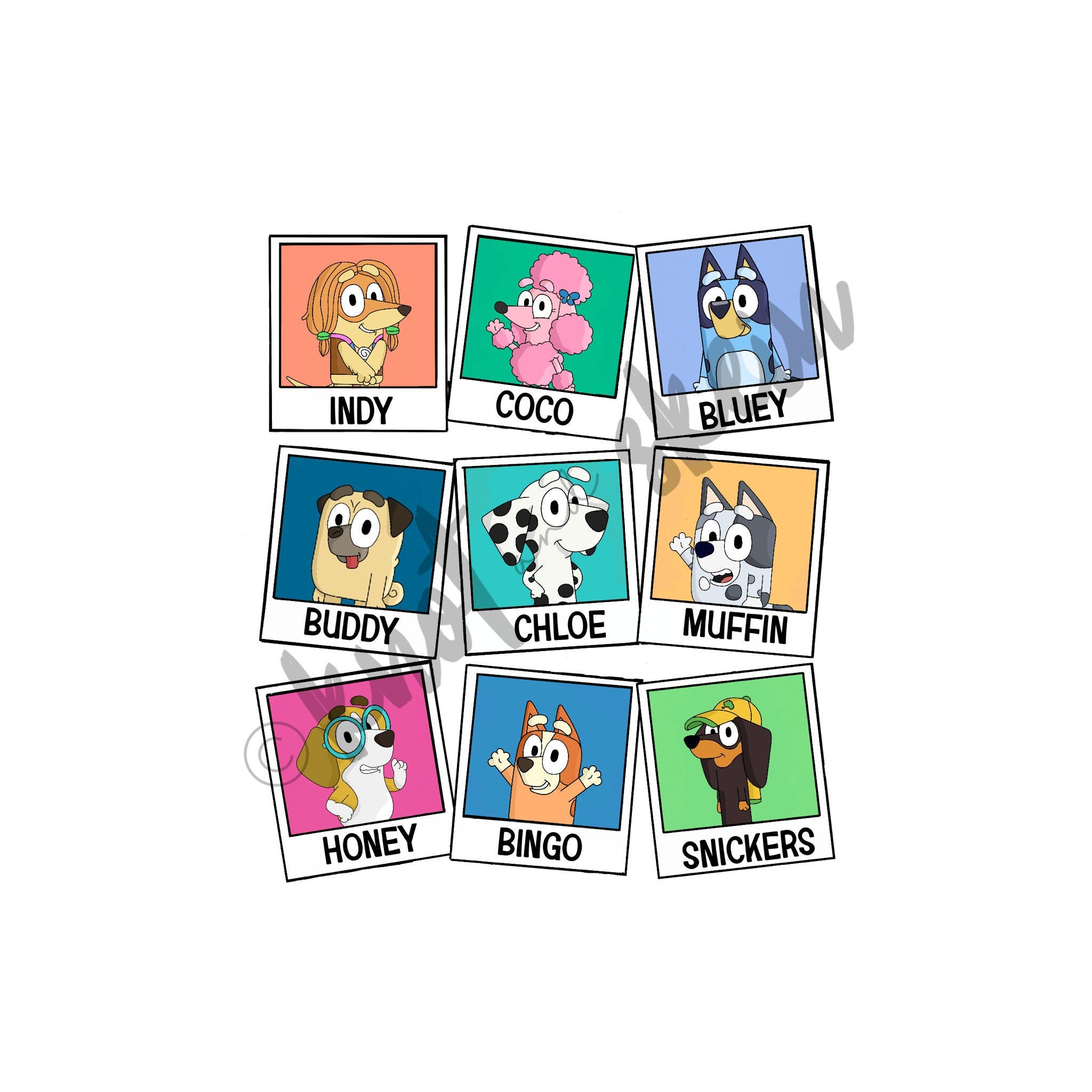 Bluey FRIENDS DIGITAL DOWNLOAD png file sublimation graphic