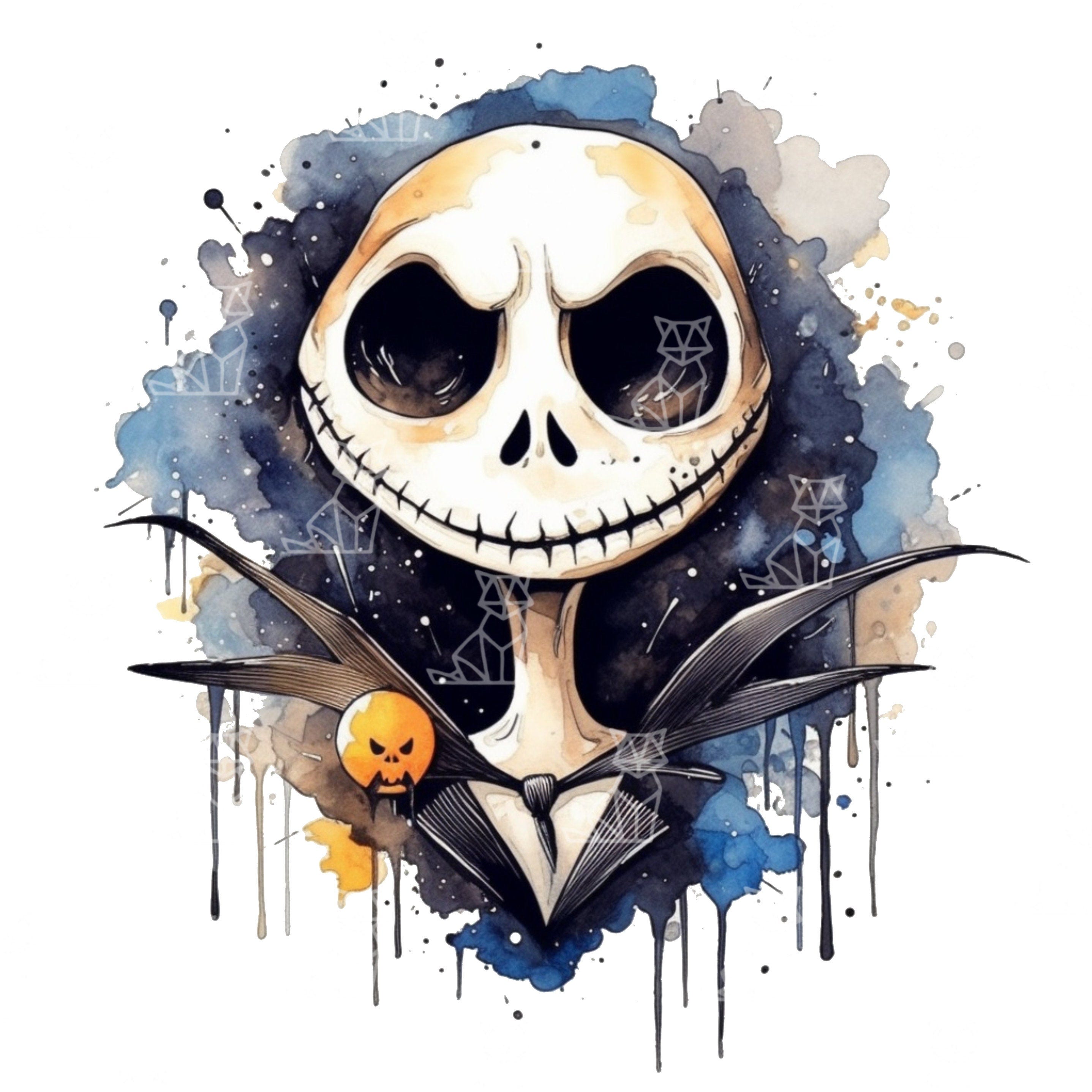 10 Nightmare Before Christmas PNG, Jack and Sally png, Jack png, Watercolor Jack Skellington PNG for T-Shirts, Posters, Jack Tumblers.