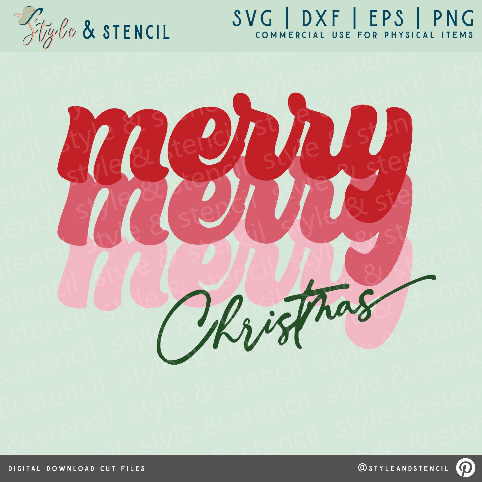 Merry Christmas SVG - Christmas SVG - Retro Font - Merry Christmas PNG - Retro Christmas Decor - Christmas Shirt - Christmas Decor - Retro