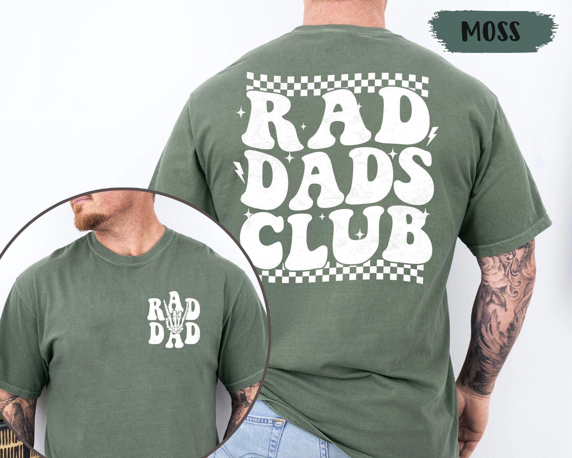 Rad Dad Club Shirt, Cool Dad Shirt, Retro Dad Shirt, Fathers Day Shirt Gift for Dad, Funny Shirt for Husband, Skeleton Shirt, Comfort Colors