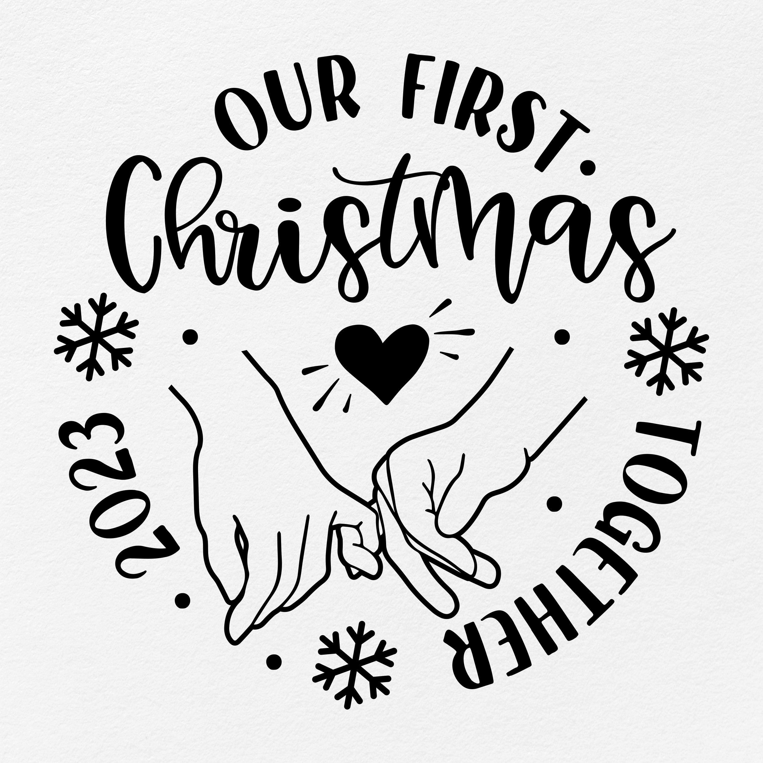 First Christmas 2023 Ornament SVG Bundle, Our First Christmas 2023 Svg, Wedding First Christmas Ornament Svg, Baby