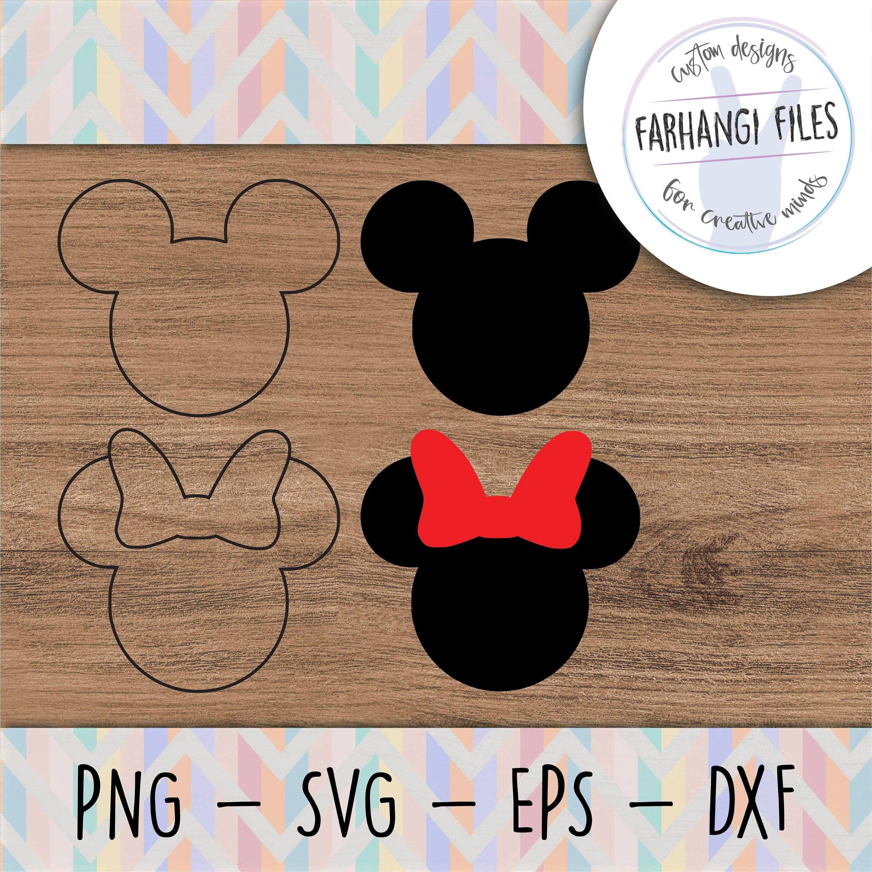 Mickey Mouse Head - Laser Cut File - Digital Download - Clip Art - Image Files