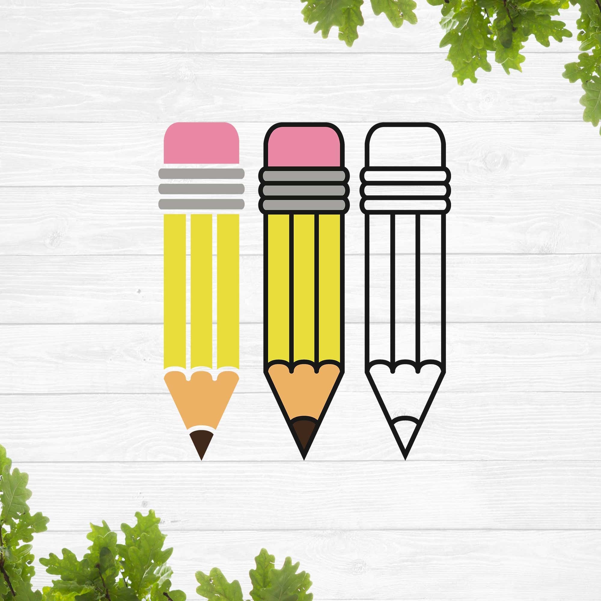 Teacher pencil svg, School pencil svg, Simple pencil svg, School supplies svg
