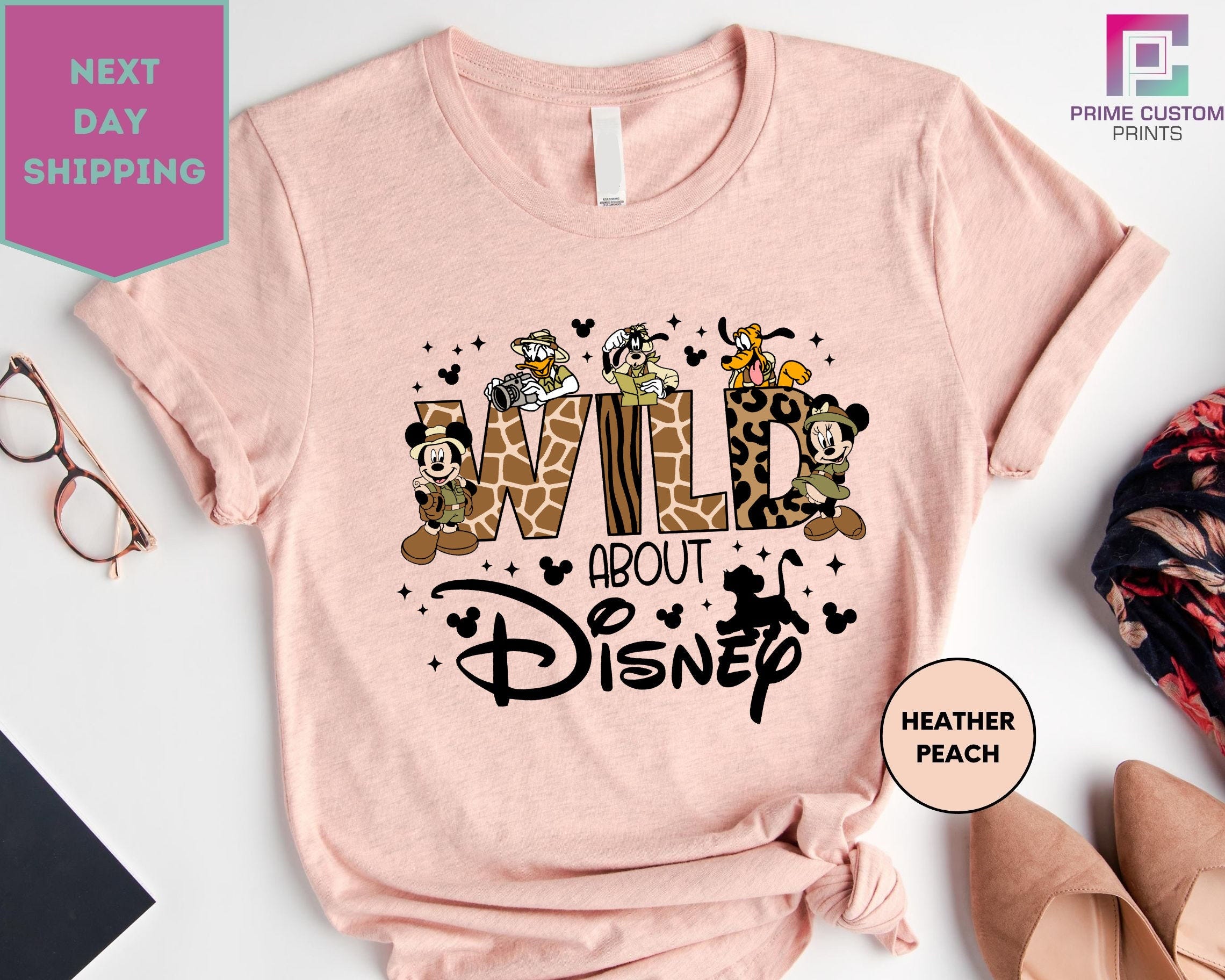 Wild About Disney Shirts, Lets Get Wild Disney T-shirt, Disney Trip Shirt, Disney Animal Kingdom Tee, Disney Safari Shirt