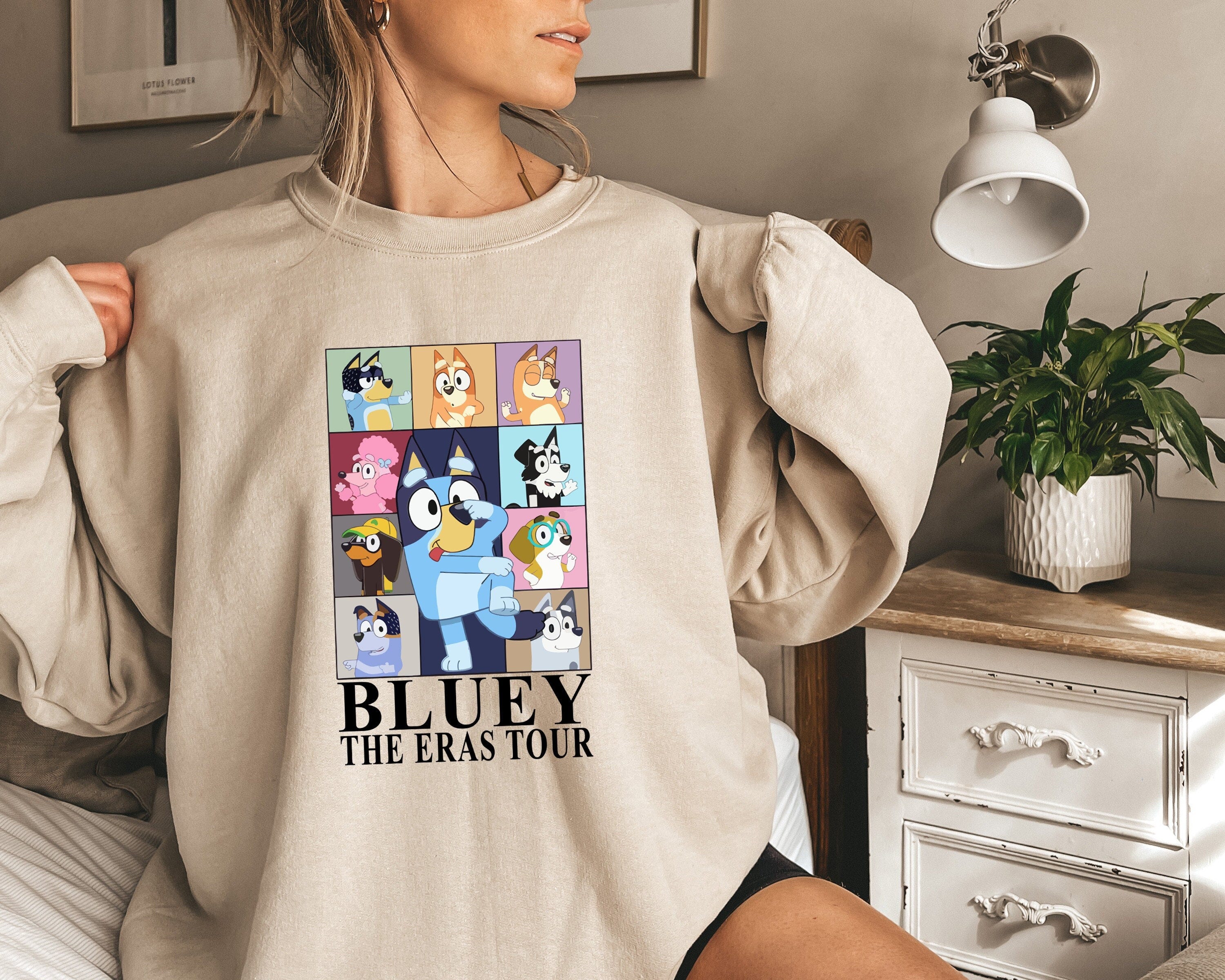 Bluey Eras Tour Sweatshirt, Bluey Family Hoodie, Bluey Cartoon Crewneck, Bluey Birthday Party Sweatshirt, Eras Tour Bluey,Bluey Sweater gift