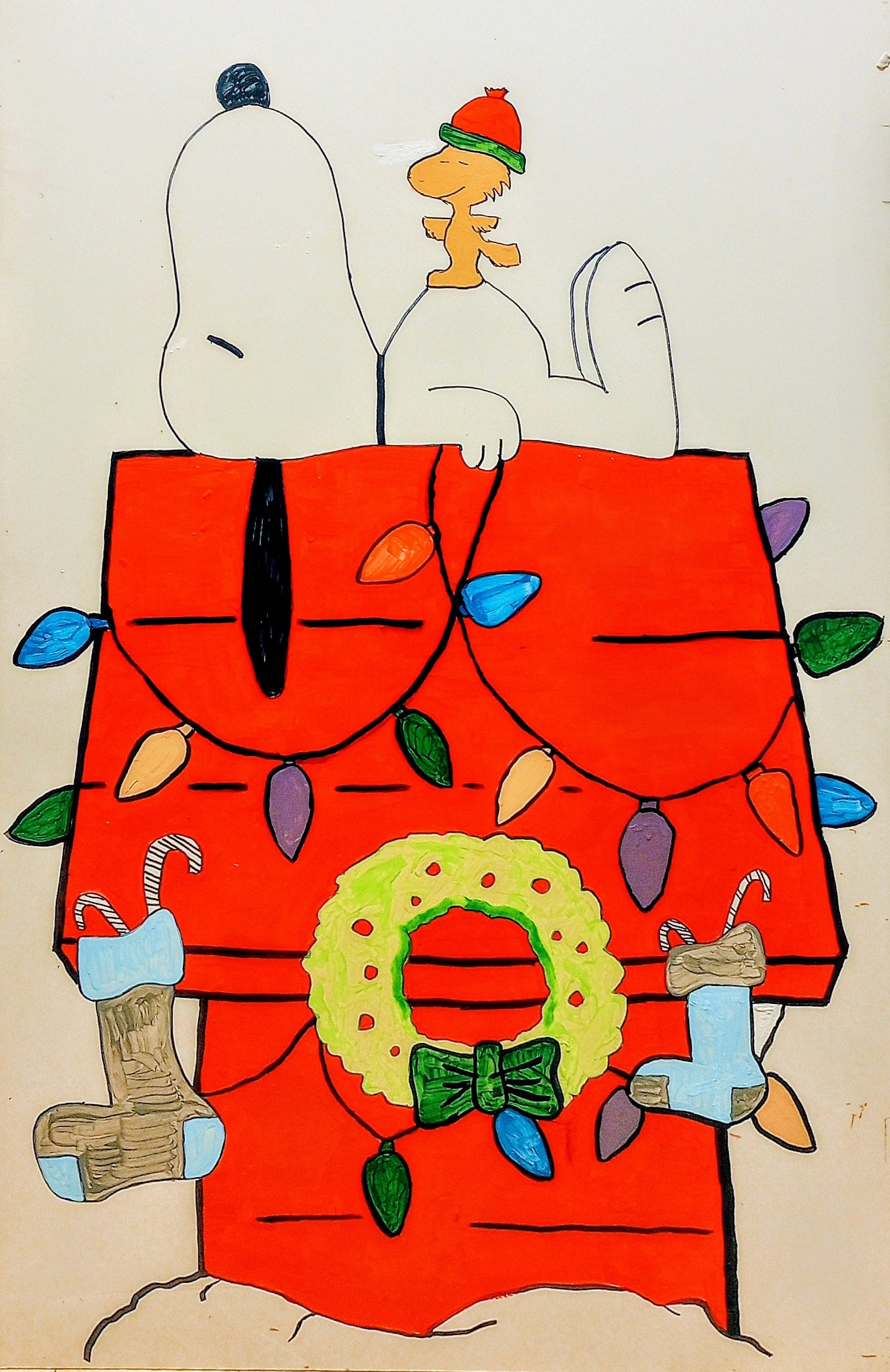 Snoopy and Woodstock Christmas pattern download PDF
