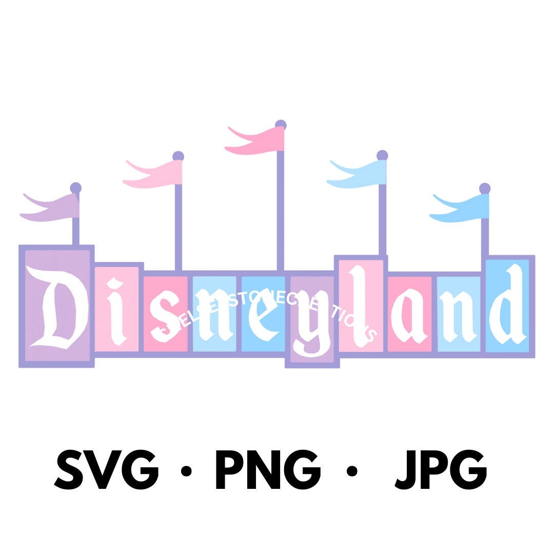 Disneyland Sign SVG Cut Image PNG