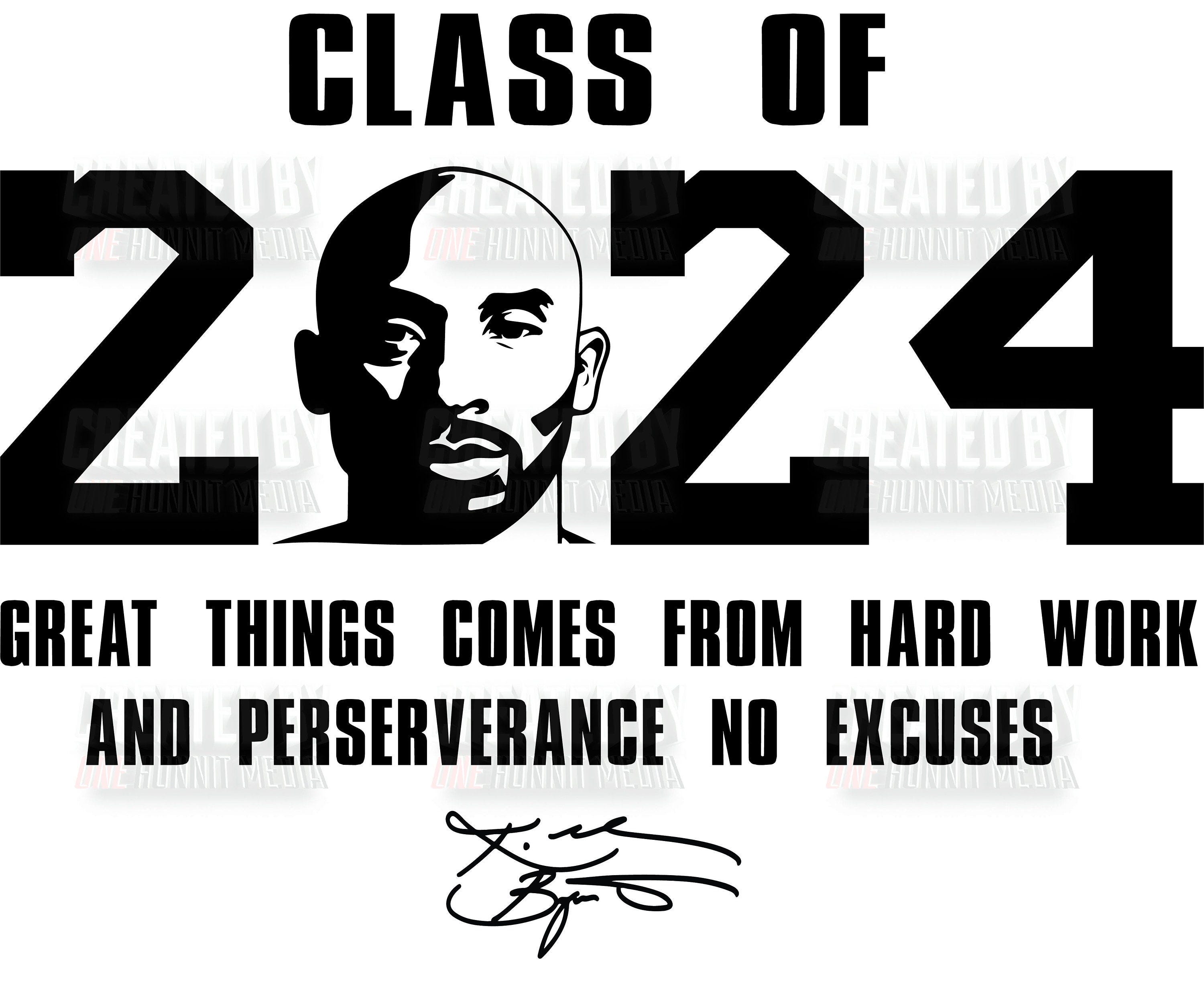 Class Of 2024 Kobe bryant SVG DTF DTG High school college graduation New Year Design