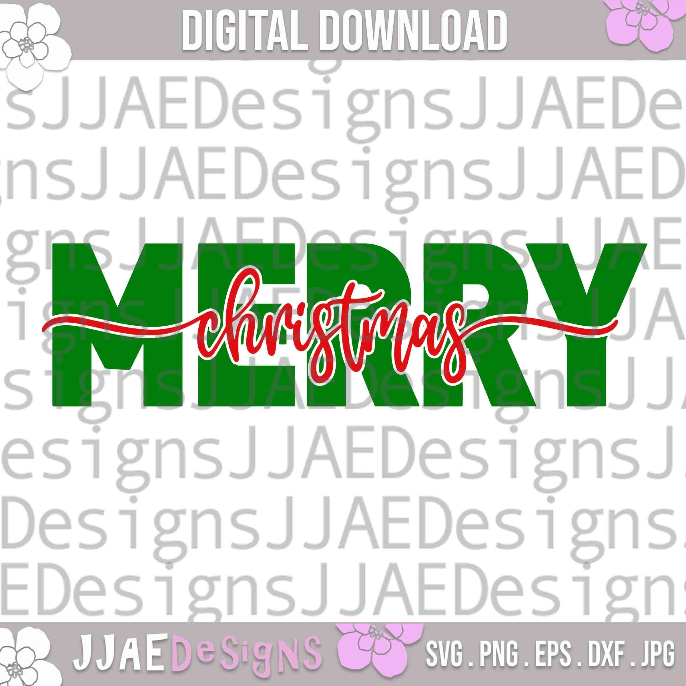 Merry Christmas SVG cut file, christmas svg, Merry Christmas png, Cut File for Cricut, Silhouette Merry cut file svg, dxf, png, eps, jpg