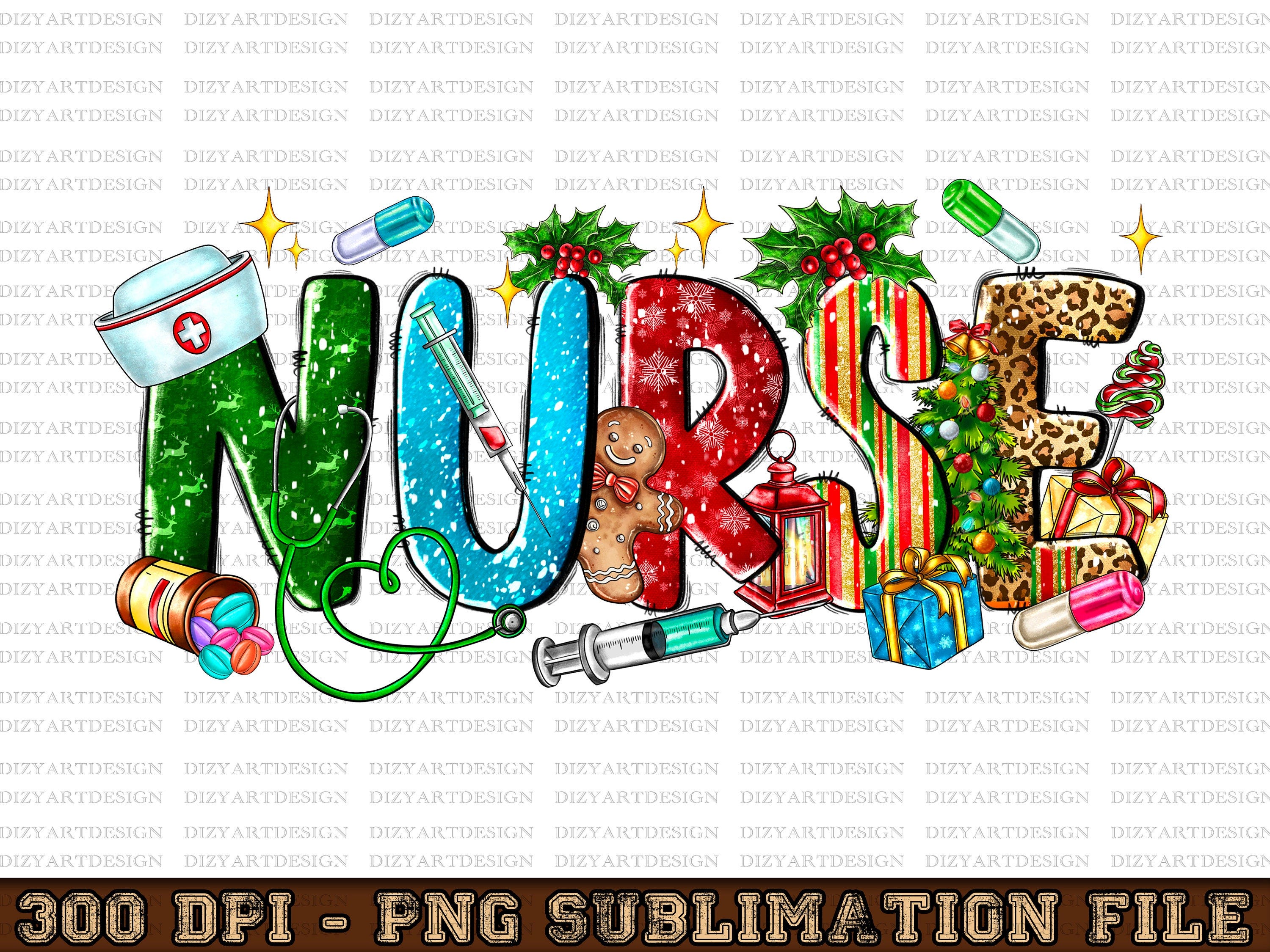 Nurse Christmas Png sublimation design download, Christmas png, Merry Christmas png, Nurse png, Nursing png, sublimate designs download
