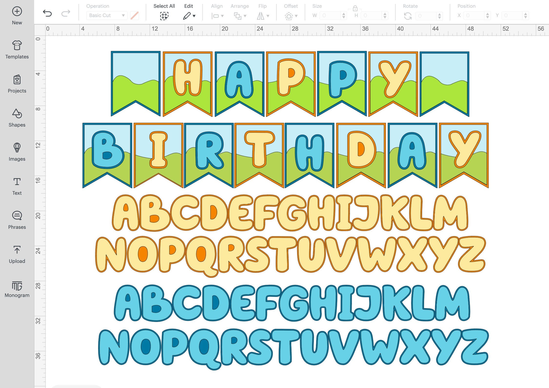 Bluey inspired Happy Birthday banner SVG File | Ready for cut | Bluey birthday decoration cut file | Bluey theme party