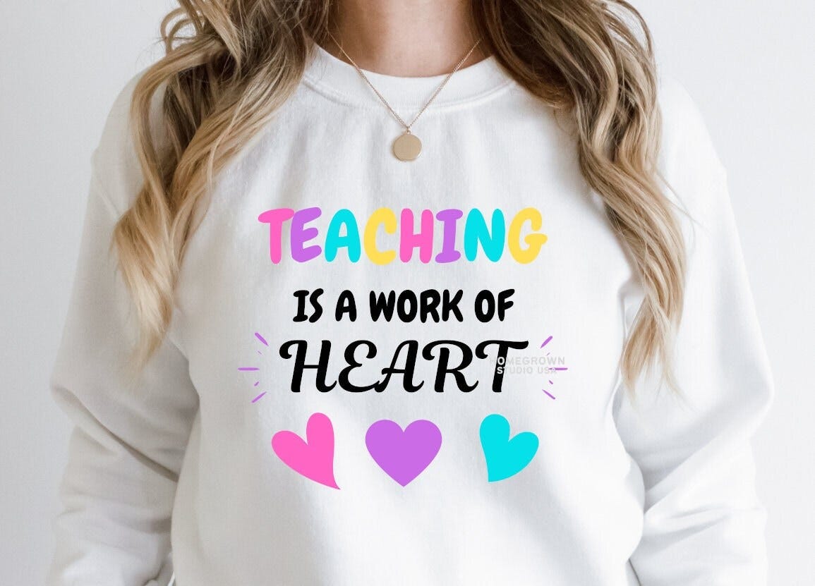 Teaching Is A Work Of Heart SVG, Teacher Shirt PNG, Sublimation Designs, , DTG Designs, Commercial Use Designs, For Cricut Cutting