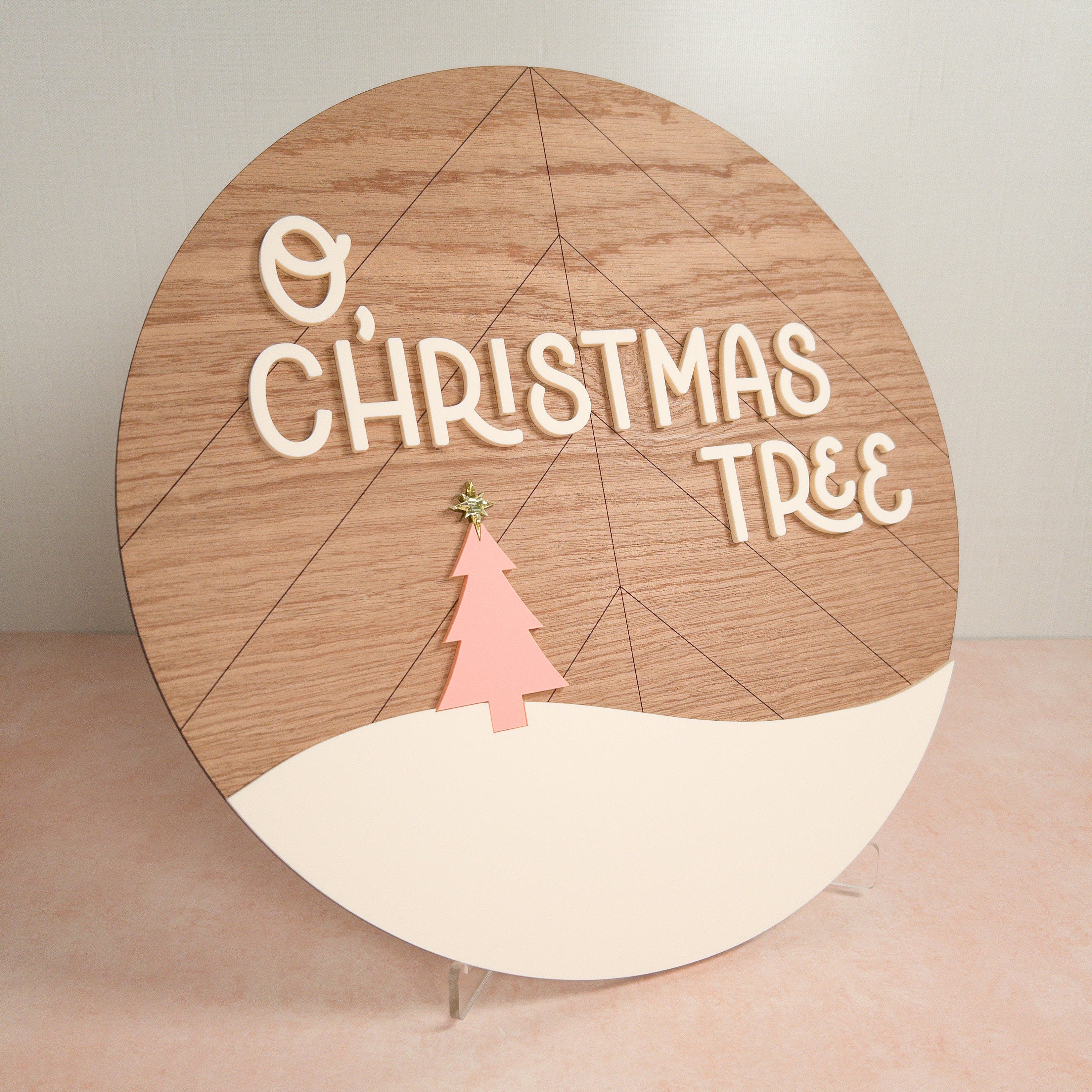 O Christmas Tree Sign File for Glowforge Laser Cutter SVG