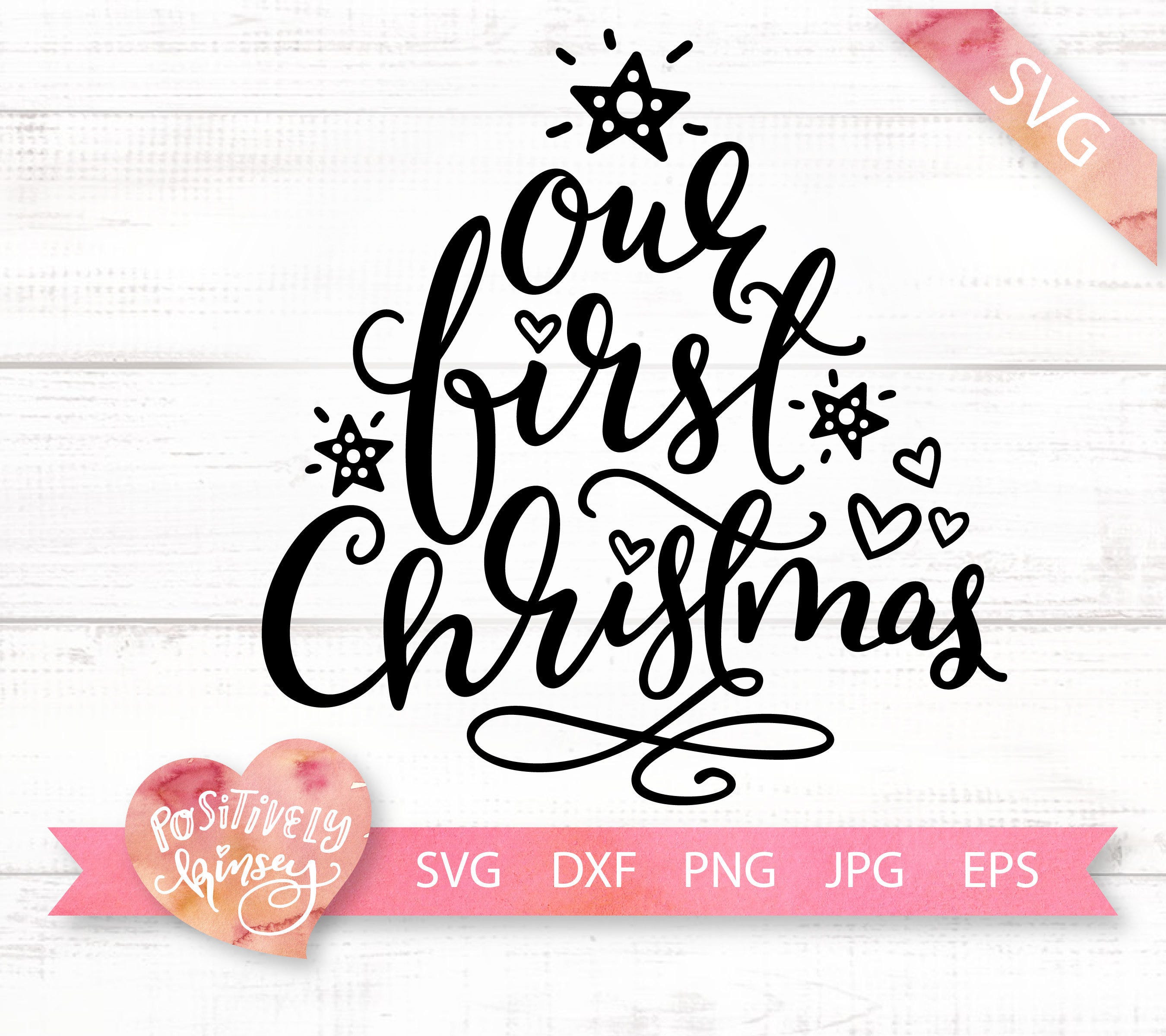 Our First Christmas SVG, Family Christmas Ornament Svg, Family Christmas Svg, 1st Christmas Shirt Svg Files for Cricut, Dxf, Png, Clipart