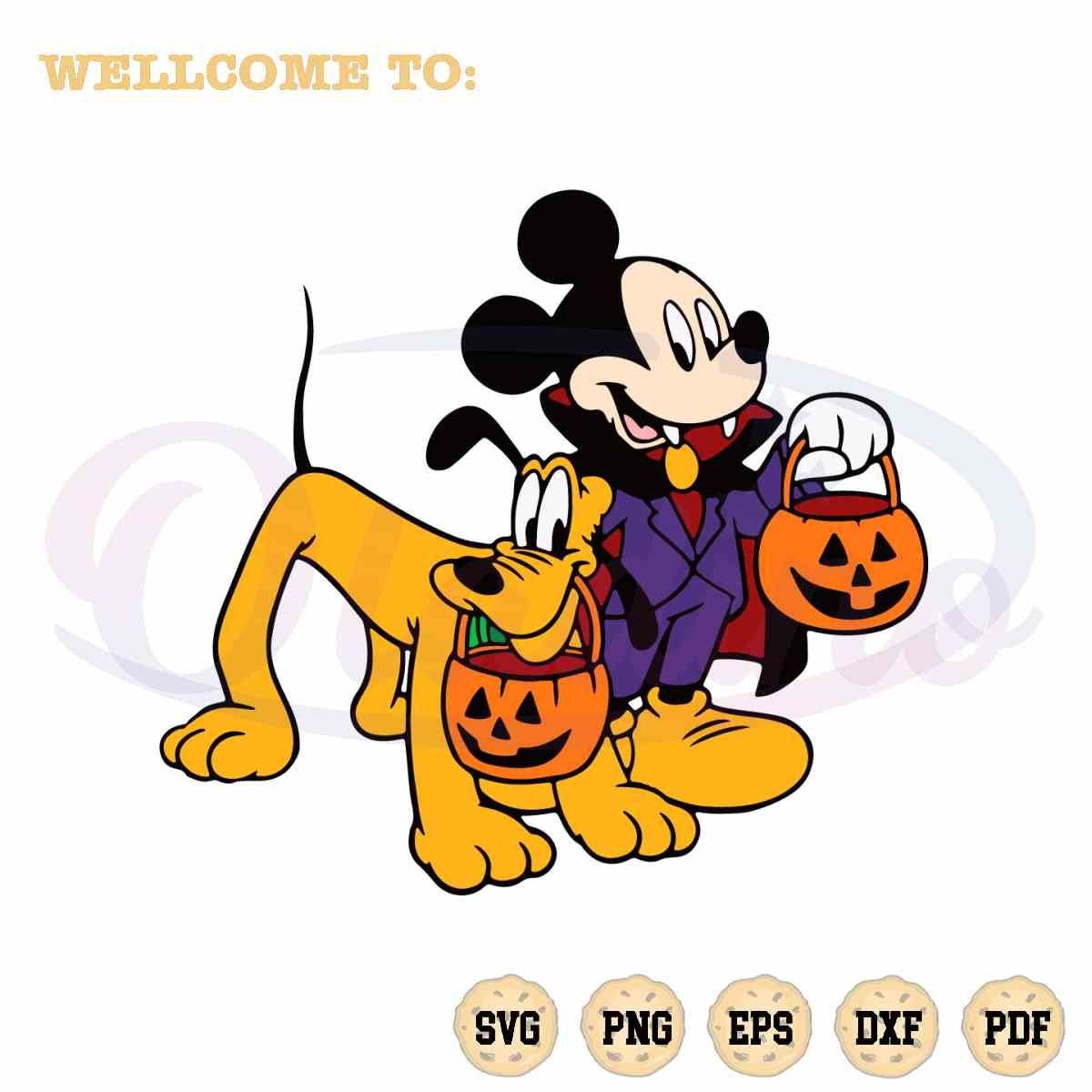 Halloween Pluto Mickey Vampire SVG Best Graphic Design File