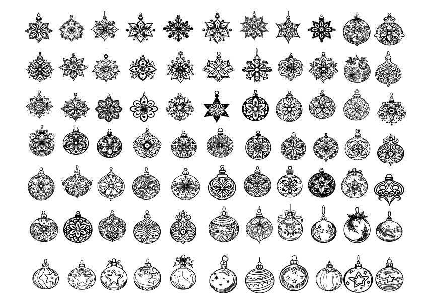 Christmas Ball Ornament SVG, Christmas svg,  Christmas Vector, Elegant Christmas Ornament Svg, Christmas Clipart, Christmas Cut Files