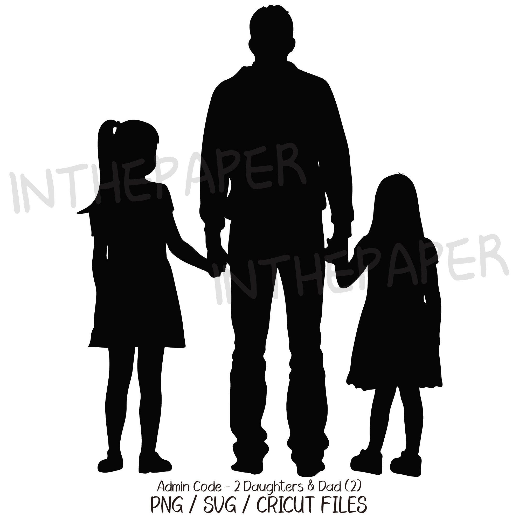 Dad holding hands with his two daughters | Father