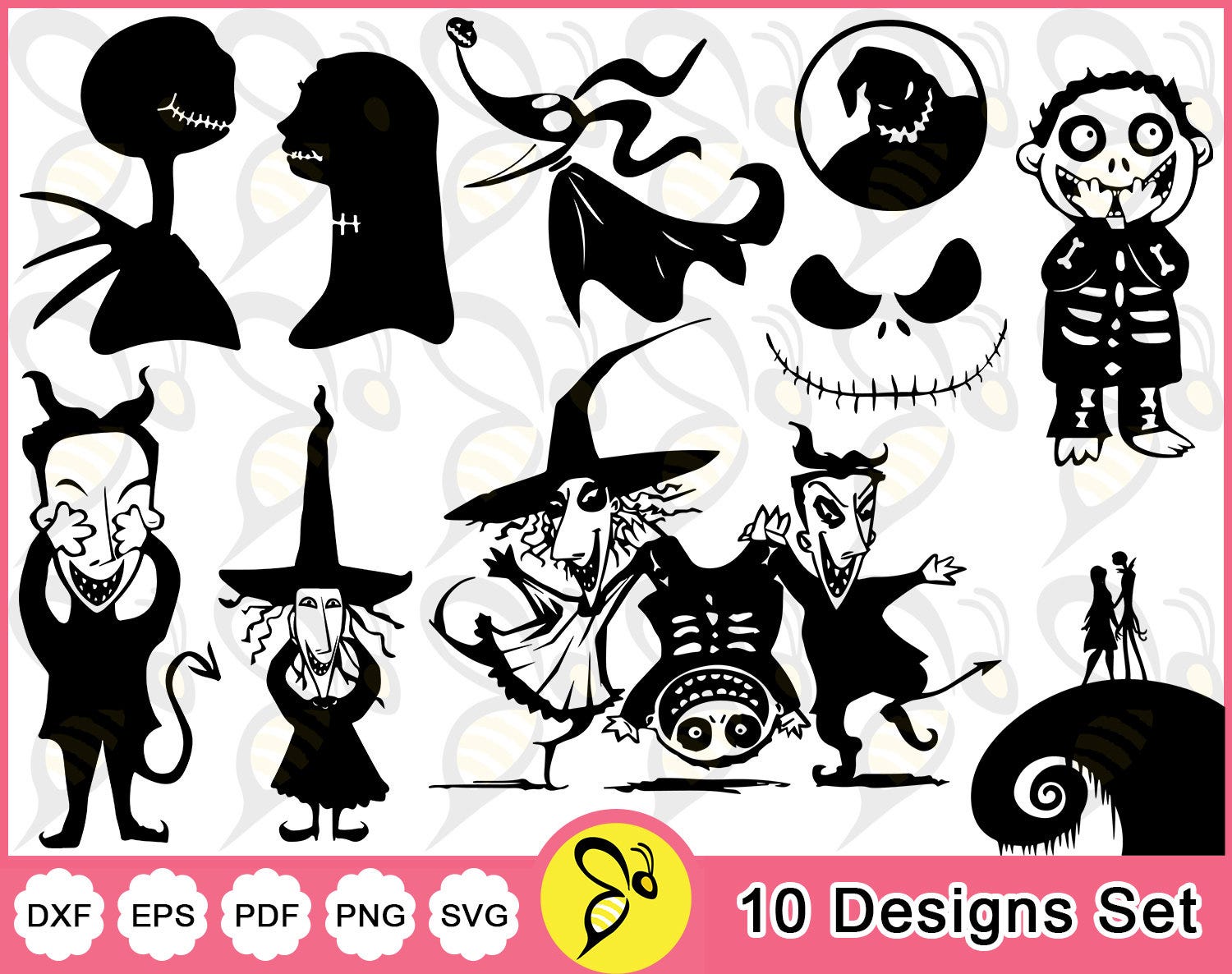 Nightmare Before Christmas Svg Bundle, Nightmare Svg, Nightmare Before Christmas Clip Art Designs, Halloween Nightmare Svg Bundle, Jack Svg