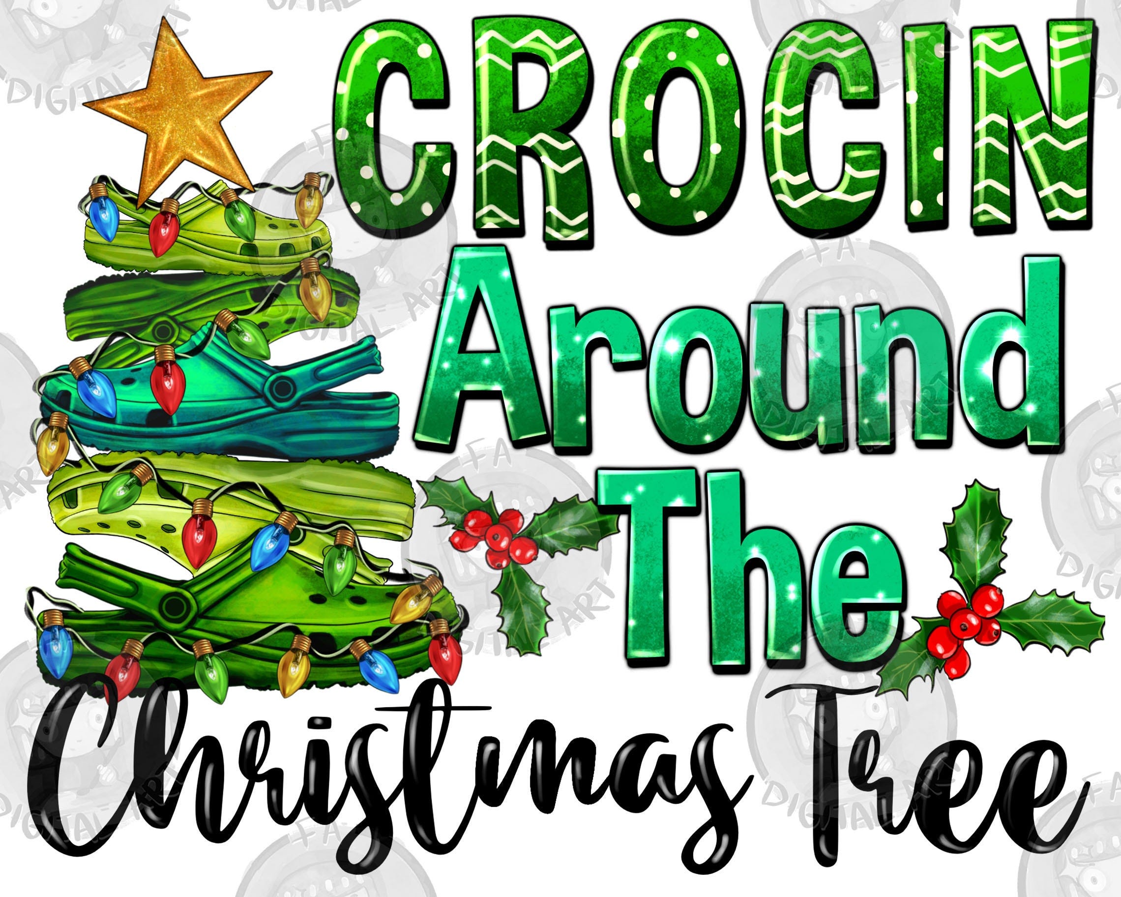 Green Crocin Around The Christmas Tree Png Sublimation Design,Nurse Life Clipart,Nursing Png, Nurse Png Design, Christmas Nurse Png Download