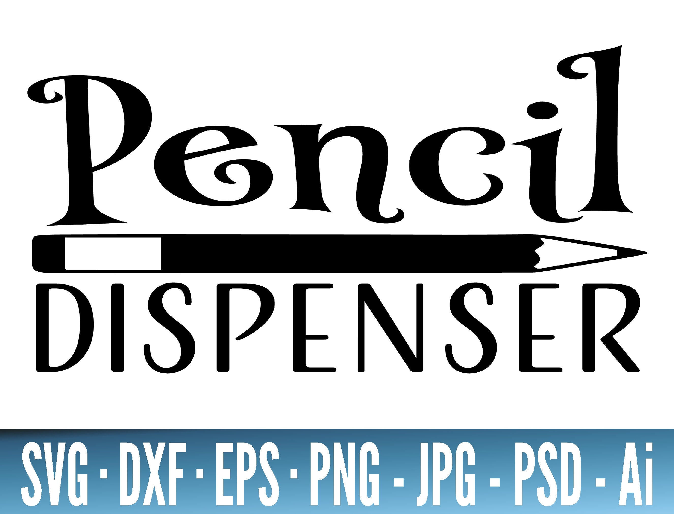 Pencil Dispenser SVG Bundle - Pencil SVG - School SVG Files For Cricut - School Svg - Teacher Cut Files - Pencil Svg Instant Download