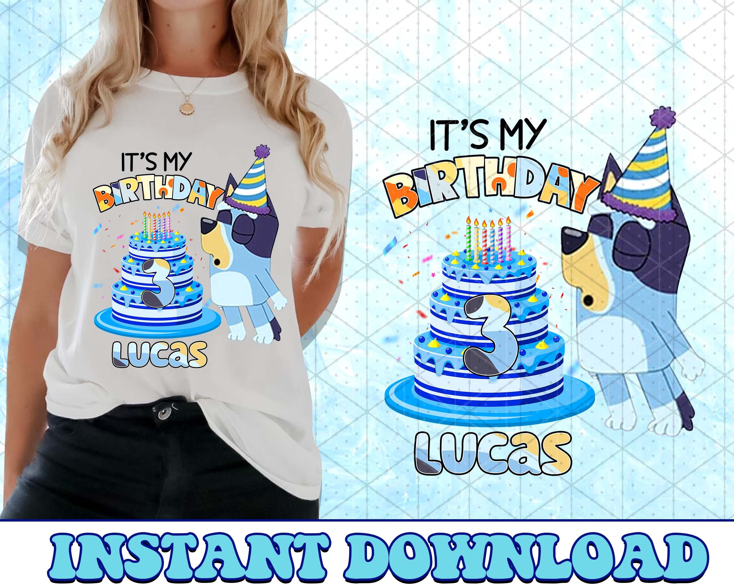 Customized Birthday Bluey PNG, Bluey Family PNG, Bluey Png, Bluey Bingo Png, Bluey Mom Png, Bluey Dad Png, Bluey Friends Png, Bluey PNG