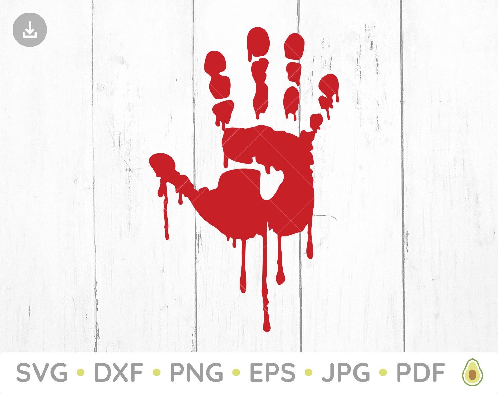 Bloody Handprint SVG, Bloody Handprint PNG, Cut Files, Halloween SVG, Horror movie svg