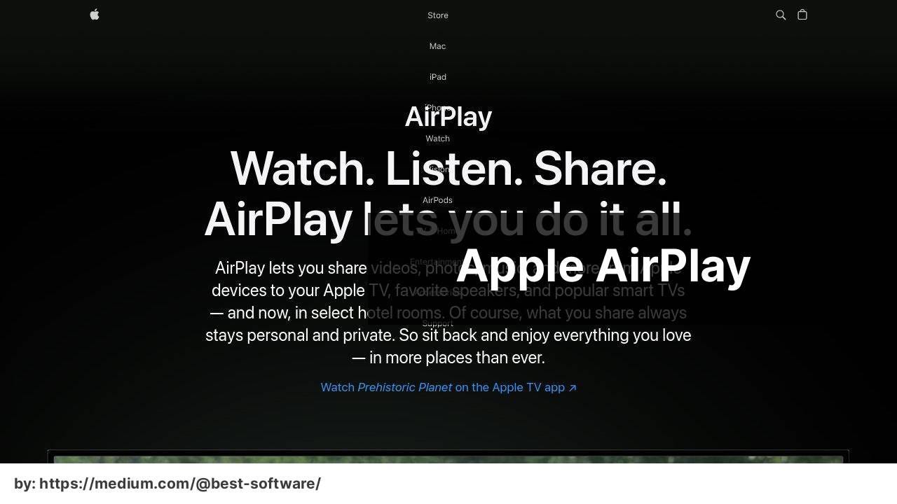 https://www.apple.com/airplay/ screenshot
