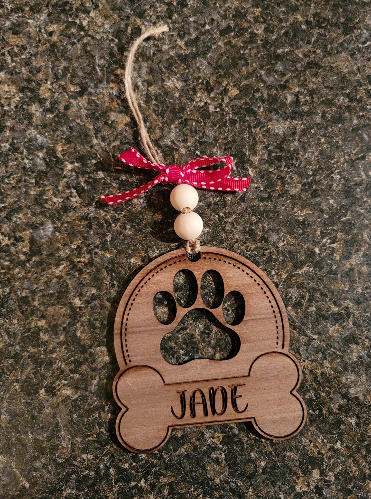 Dog Ornament, Dog Bone, Paw, Christmas, Laser File, SVG, Glowforge
