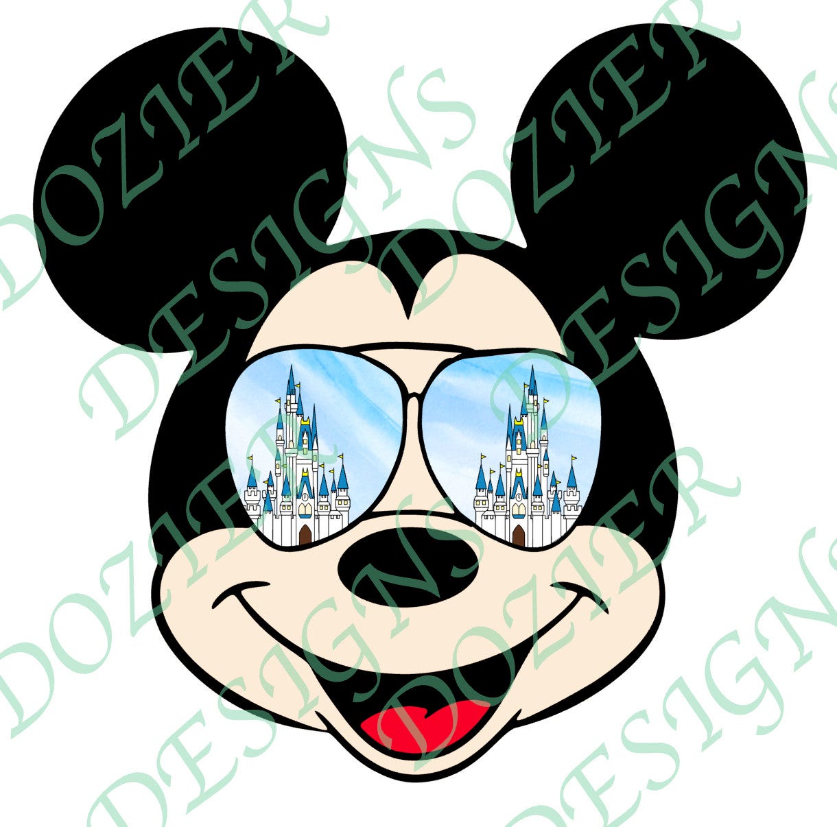 Mickey Mouse Castle Sunglasses SVG/PNG